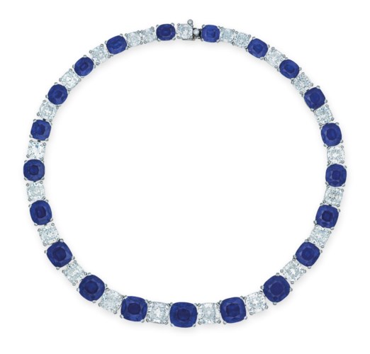SUPERB SAPPHIRE AND DIAMOND NE