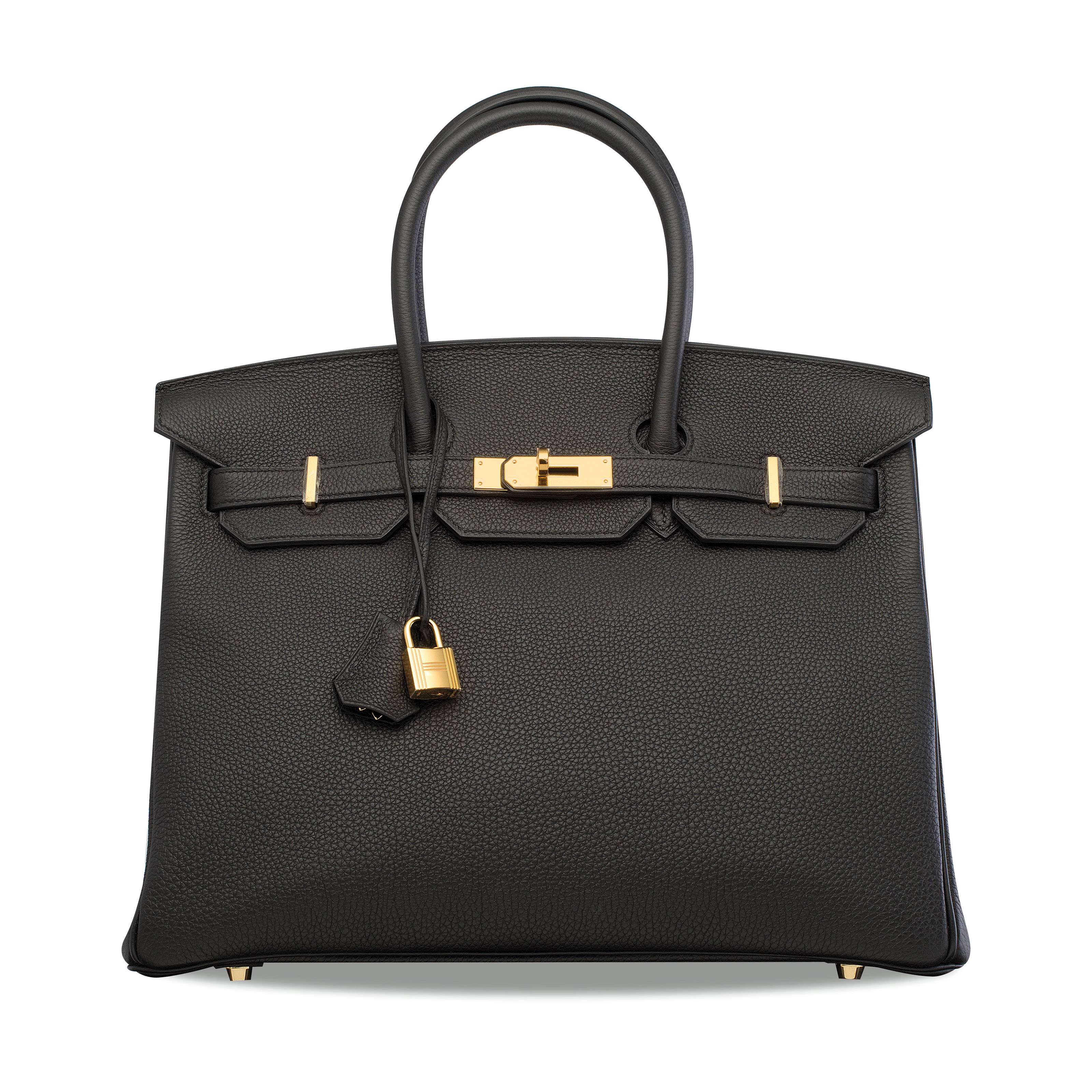 A BLACK TOGO LEATHER BIRKIN 35 WITH GOLD HARDWARE
