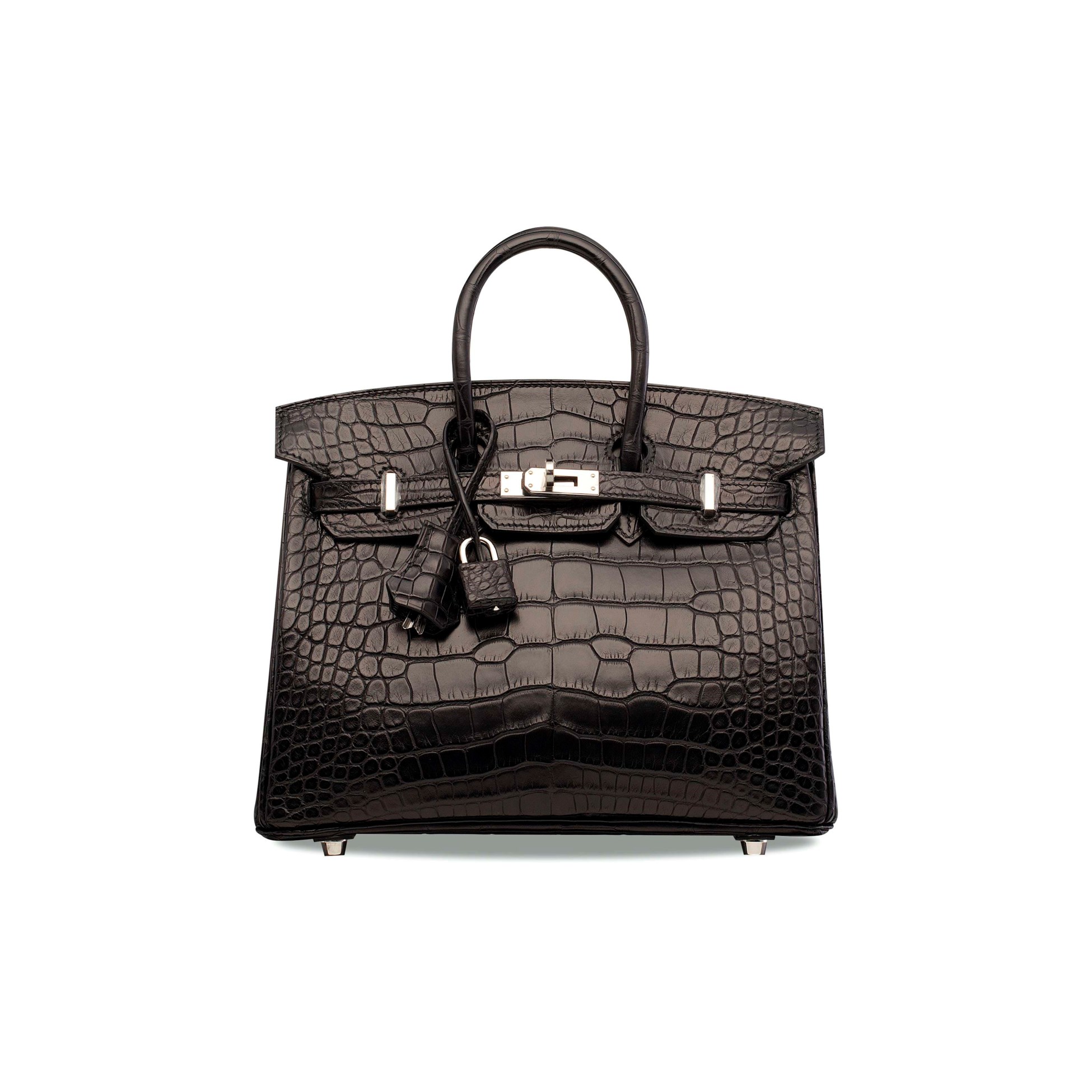 A MATTE BLACK ALLIGATOR BIRKIN 25 WITH PALLADIUM HARDWARE, HERMÈS, 2017