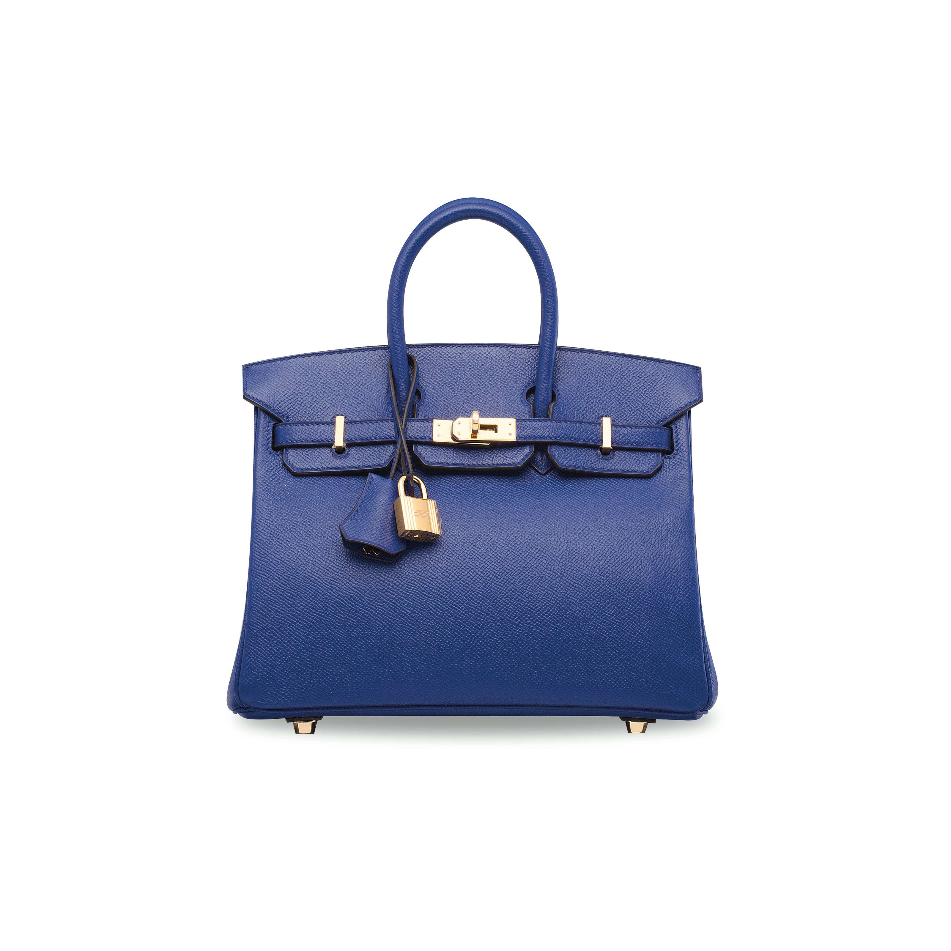 A bleu &eacute;lectrique epsom leather Birkin 25 with gold hardware, Herm&egrave;s, 2016. 25 w x 20 h x 13 d cm. Estimate: HK$60,000-80,000. Offered in Handbags &amp; Accessories  on 30 May at Christie&rsquo;s in Hong Kong
A mini with rich tones that contrast with luminous hardware &mdash; sure to stun in any setting, formal or otherwise.


    .captiondesc { font-family: LyonRegular, Arial, Helvetica, sans-serif!important; font-size: 20px!important; line-height: 30px!important; color: #000000!important; weight: normal!important; padding-top: 30px!important; }
