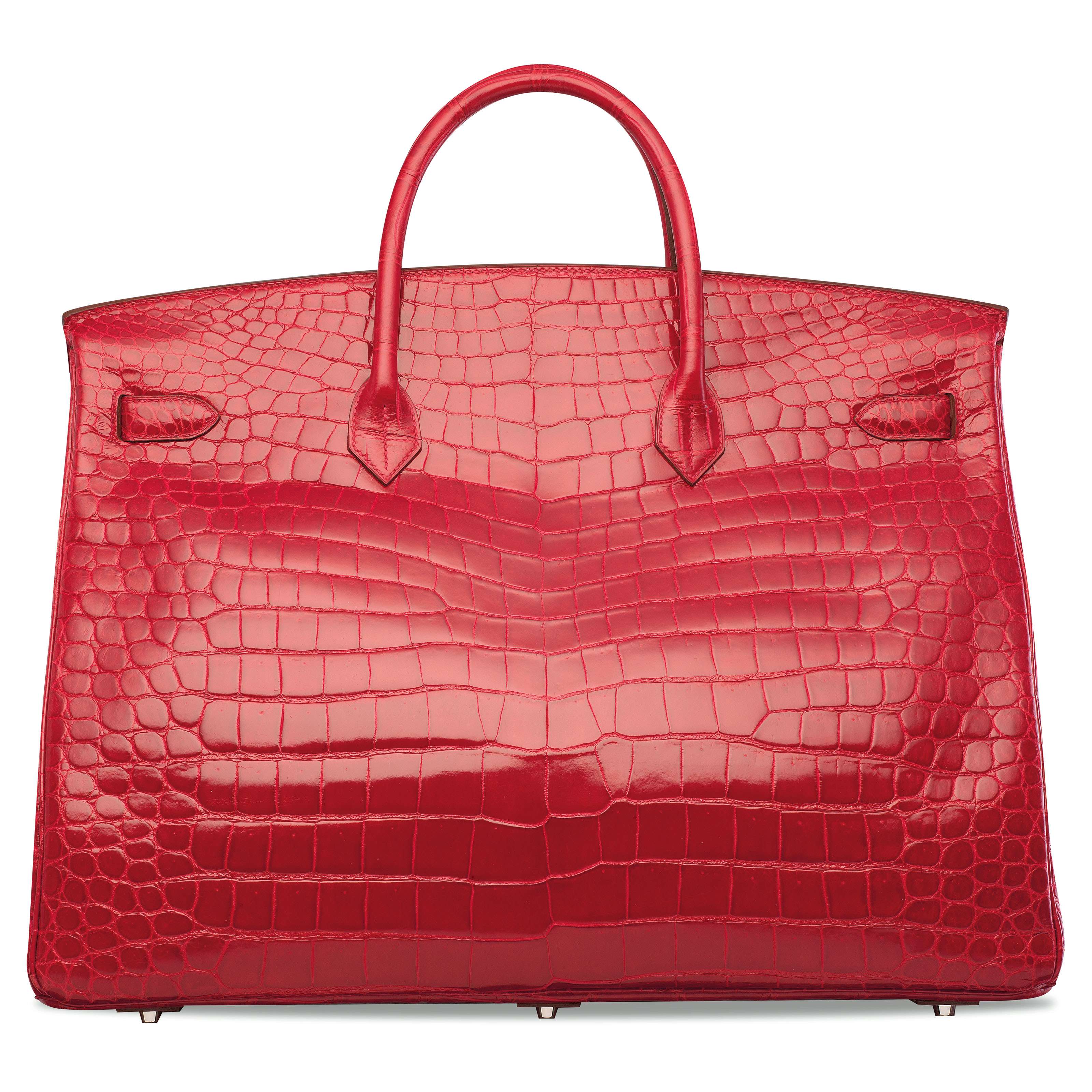 A RARE SHINY BRAISE POROSUS CROCODILE BIRKIN VOYAGE 50 WITH