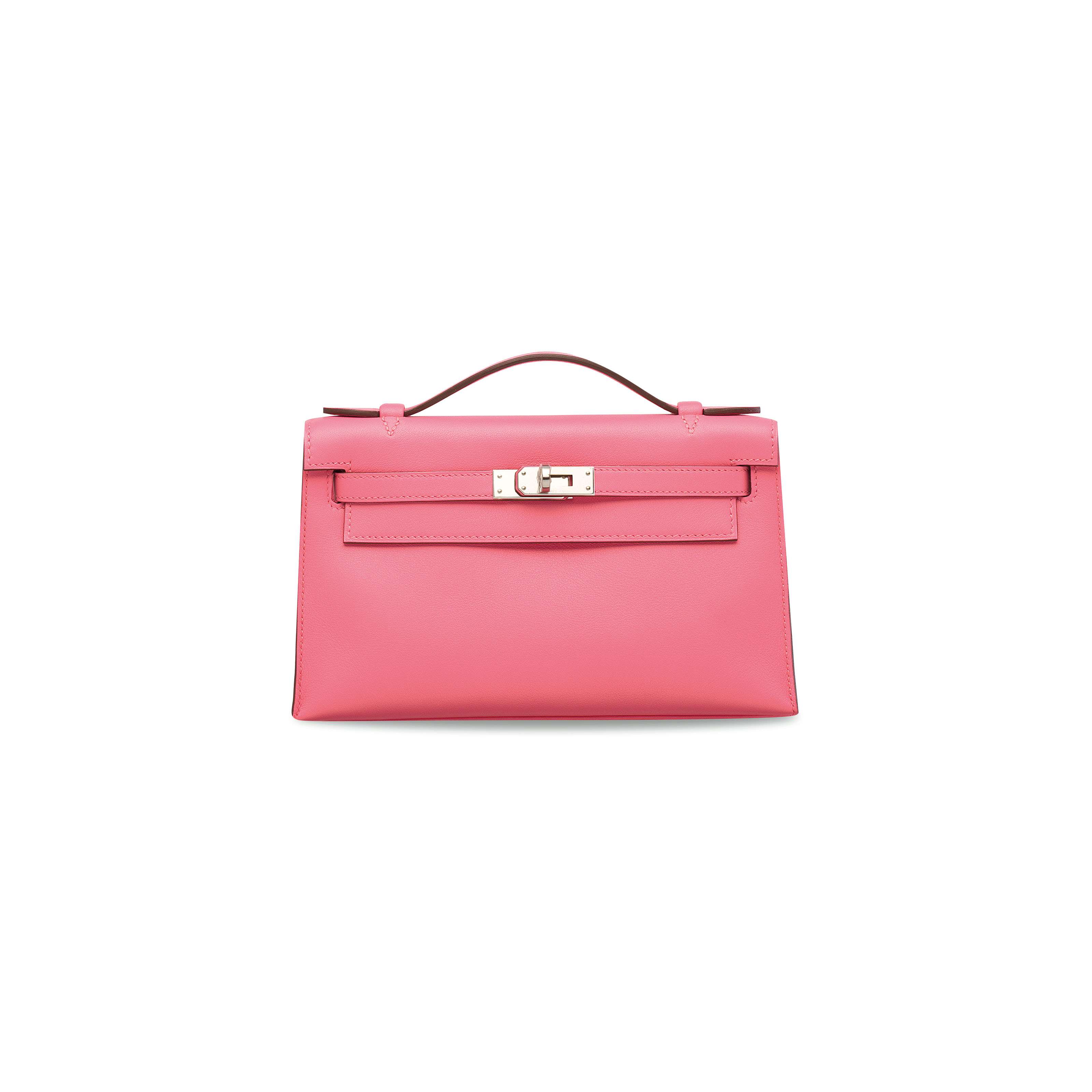 A Rose Azalee Swift Leather Kelly Pochette With Palladium Hardware Hermes 2017 21st Century Bags Christie S