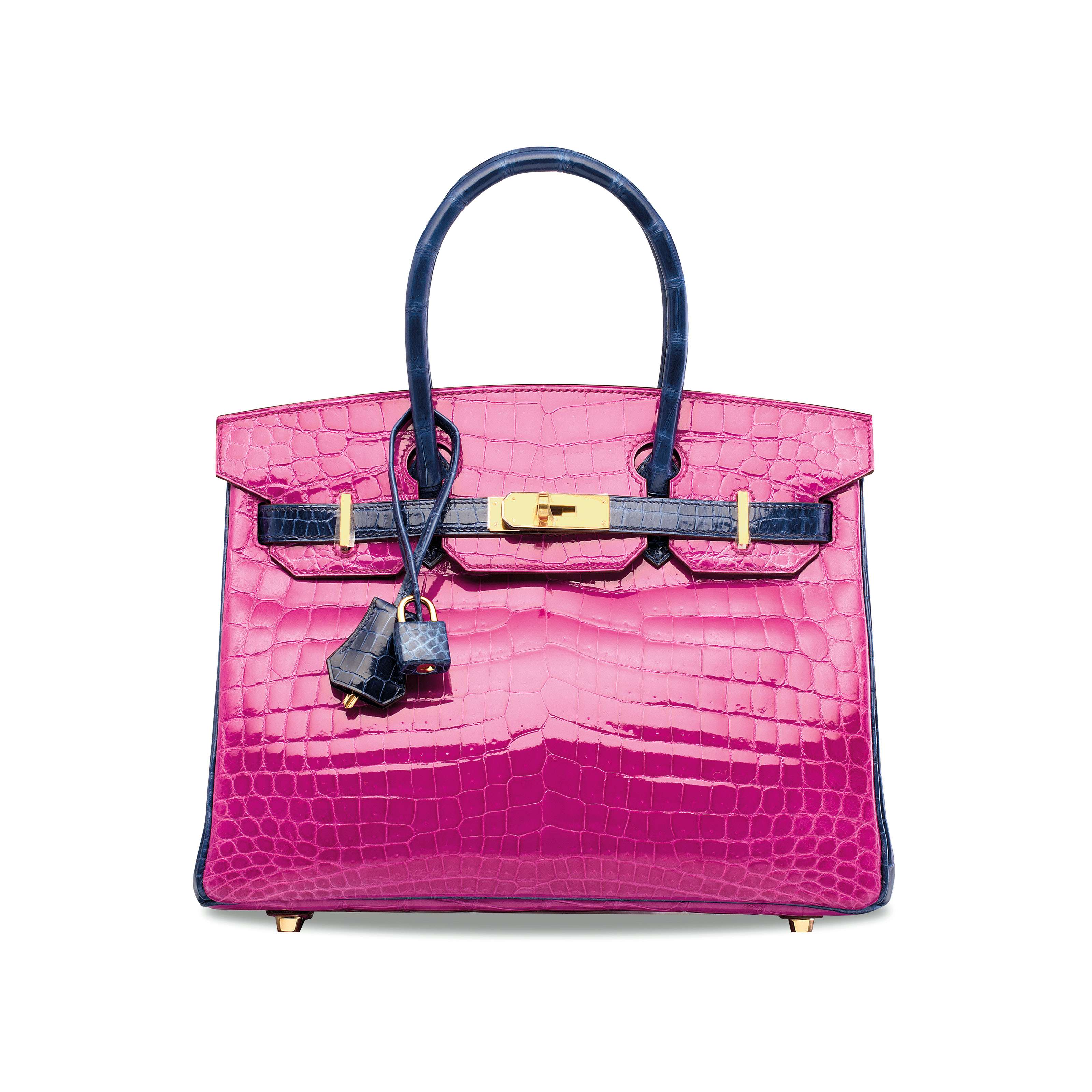 Hermes Kelly 25cm Sellier Fuchsia Shiny Niloticus Crocodile Skin