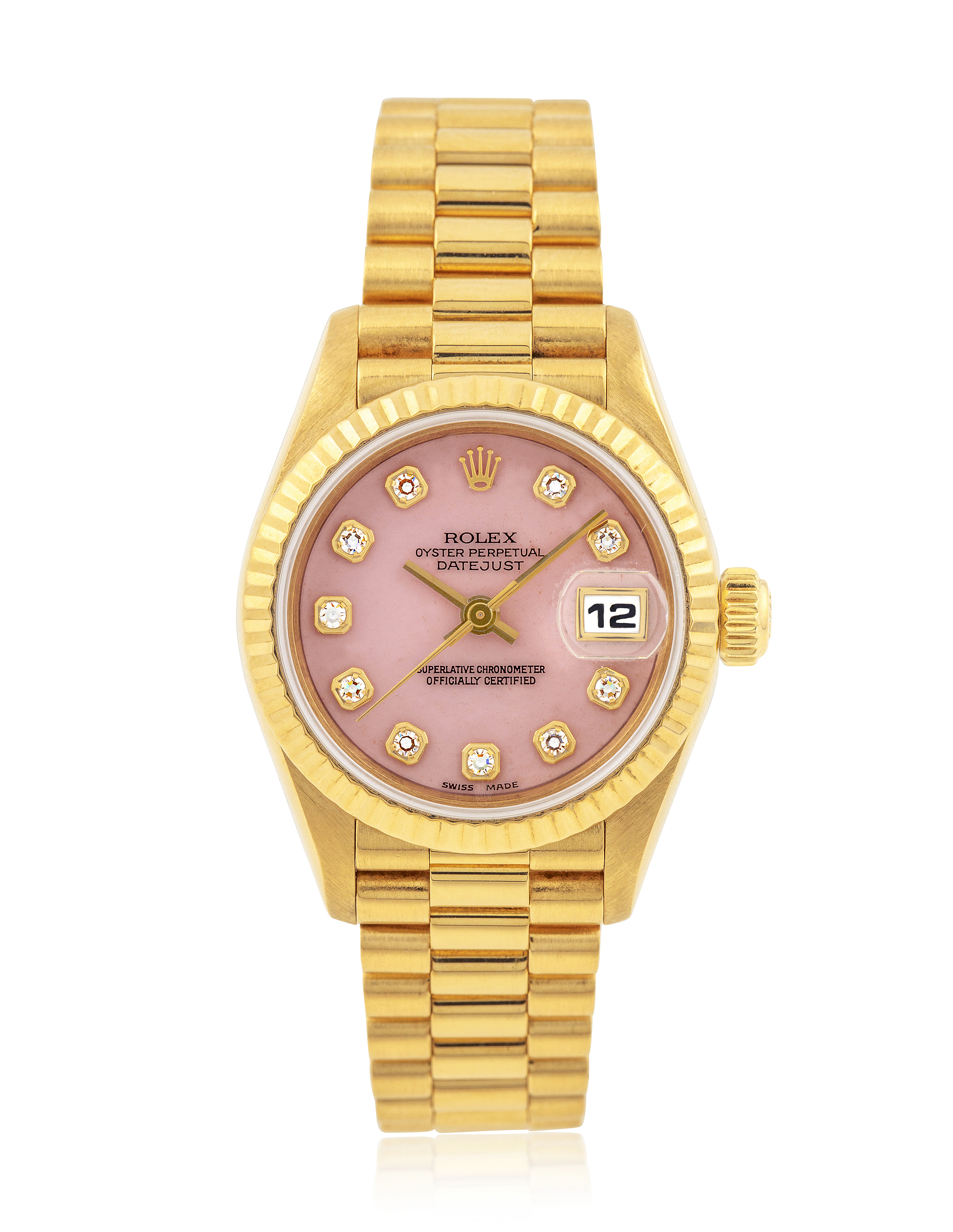 Catalog image of LADY’S DATEJUST WITH PINK HARD STONE DIAL, REF. 79178