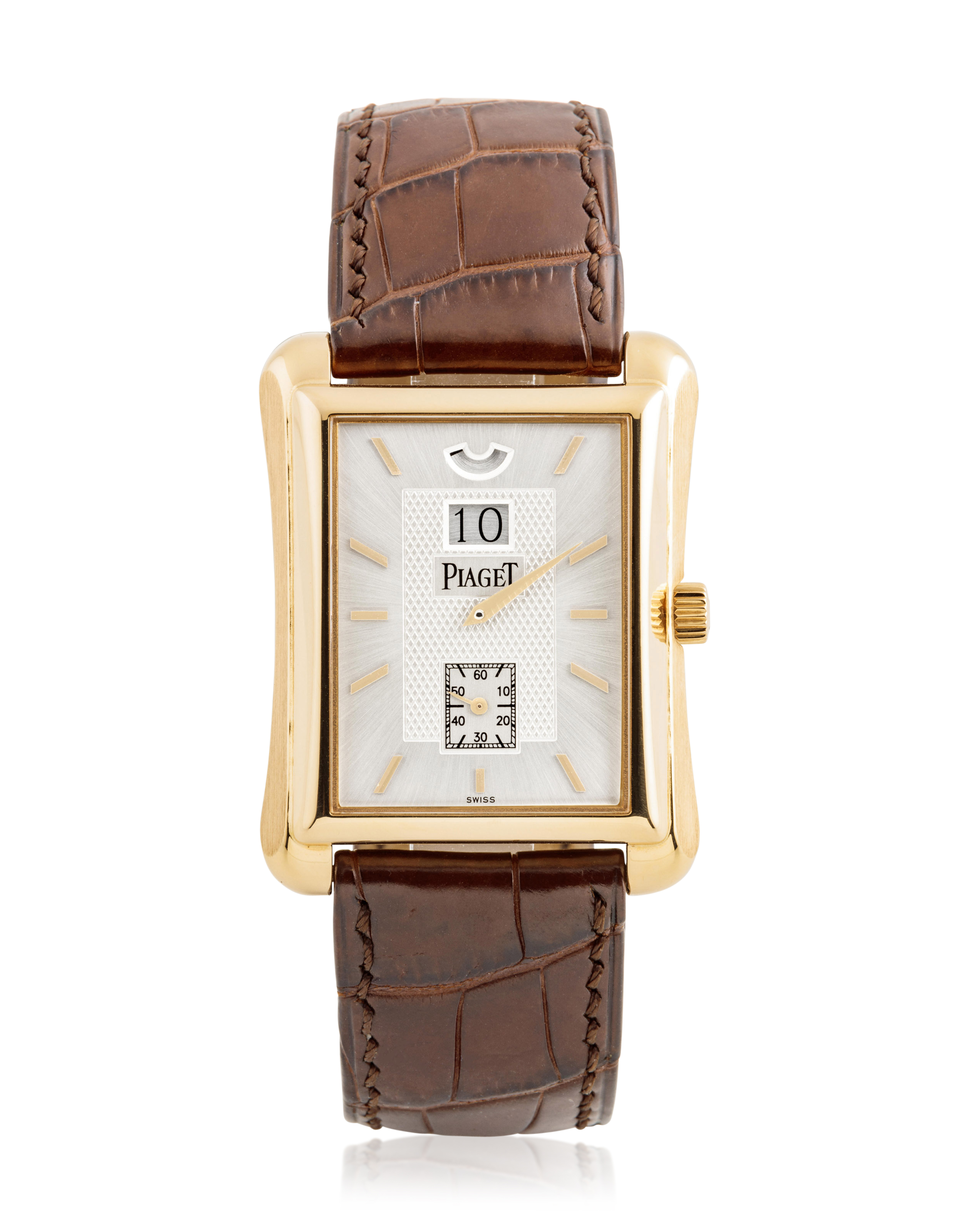 PIAGET 18K PINK GOLD EMPERADOR BLACK TIE JUMP HOUR Christie s