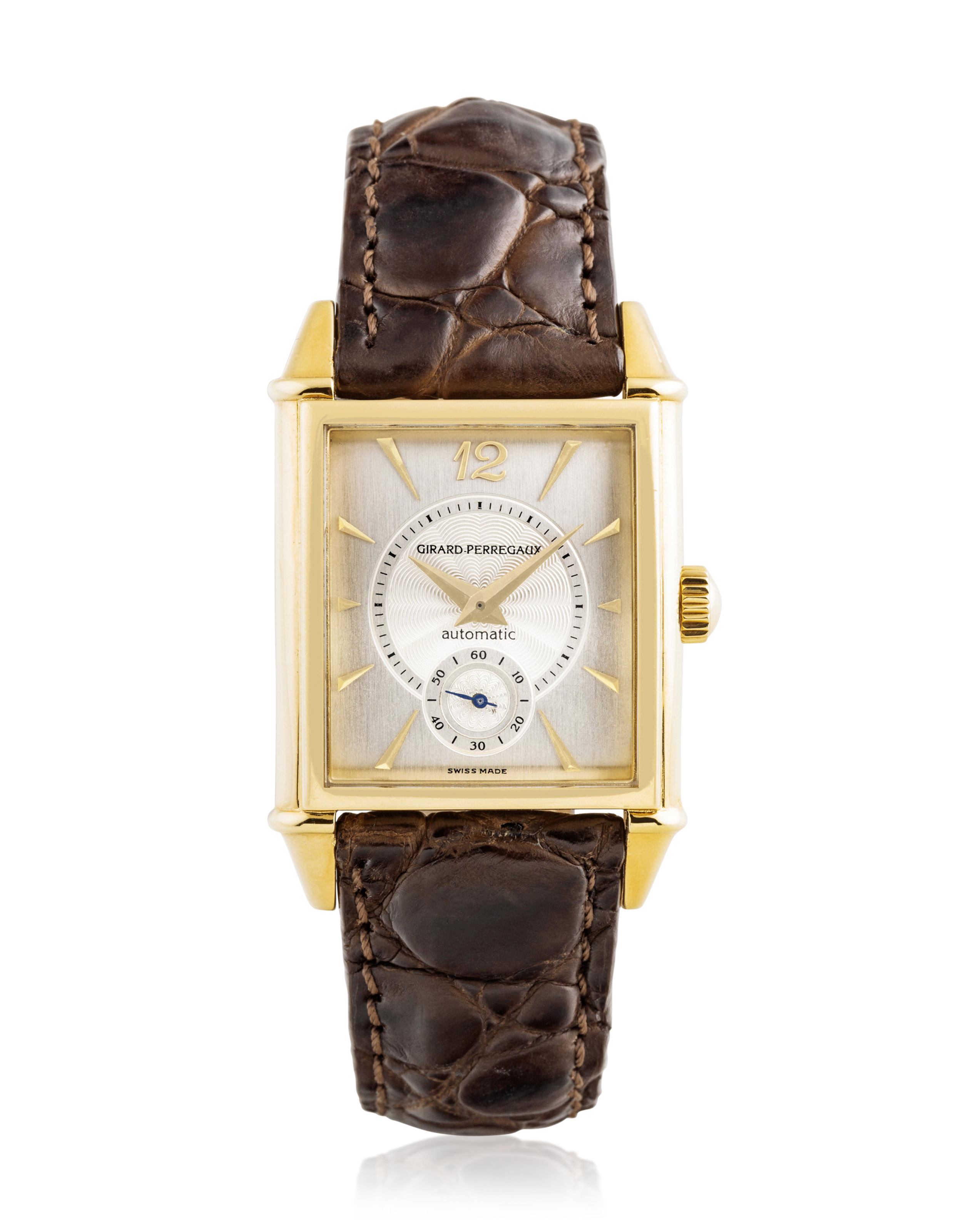 GIRARD PERREGAUX, 18K GOLD RECTANGULAR WRISTWATCH, REF. 2593 Christie’s