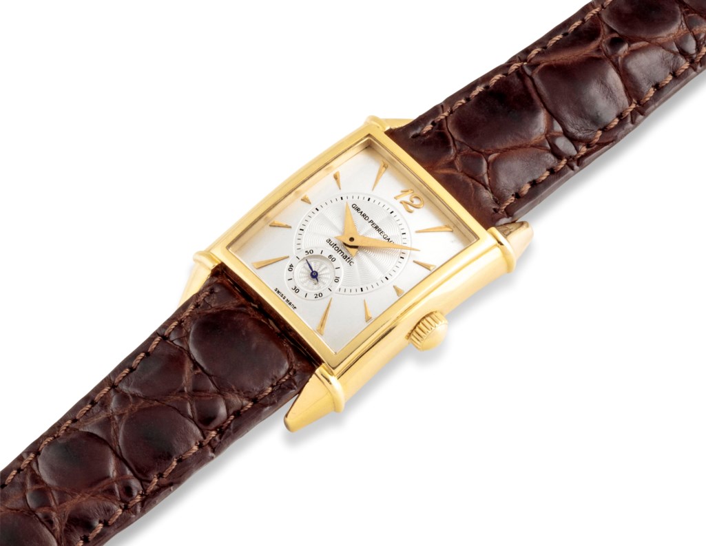 GIRARD PERREGAUX, 18K GOLD RECTANGULAR WRISTWATCH, REF. 2593 Christie’s