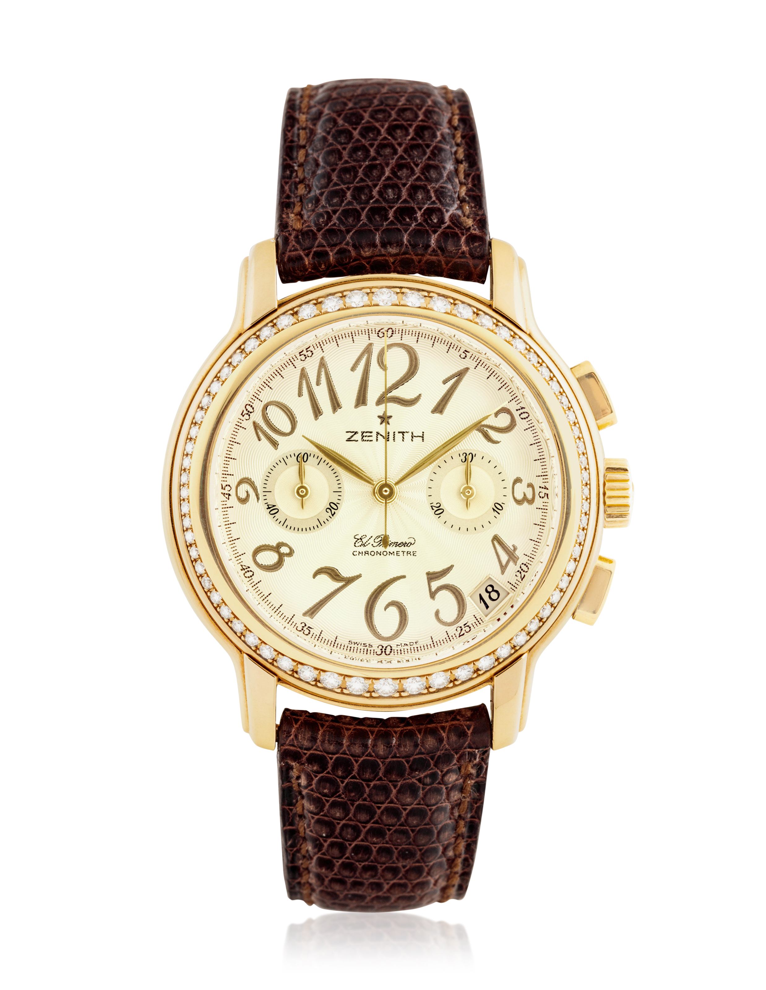 ZENITH 18K GOLD AND DIAMOND SET EL PRIMERO CHRONOMASTER STAR Christie s