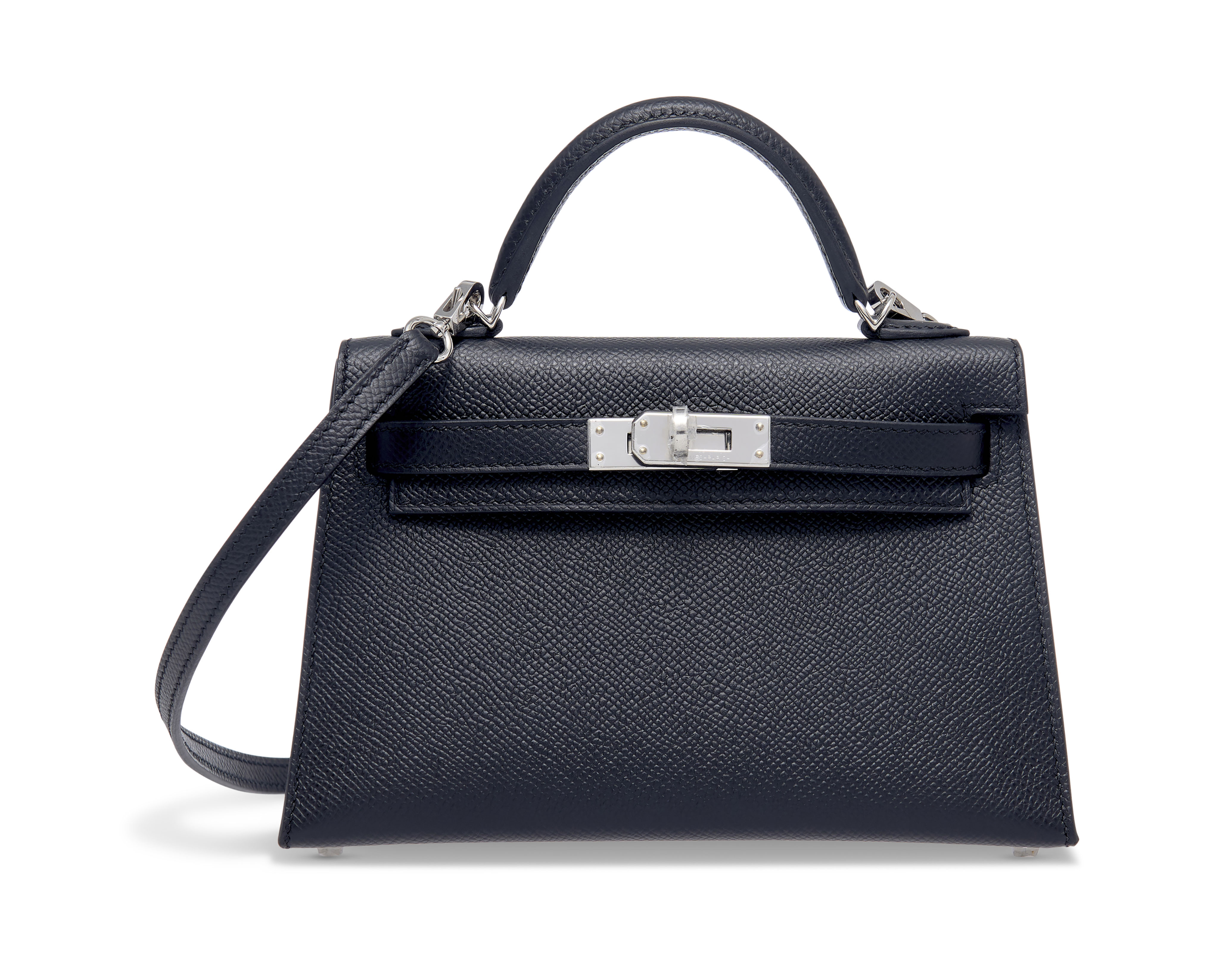 A BLACK EPSOM LEATHER MINI KELLY 20 II WITH PALLADIUM HARDWARE, HERMÈS