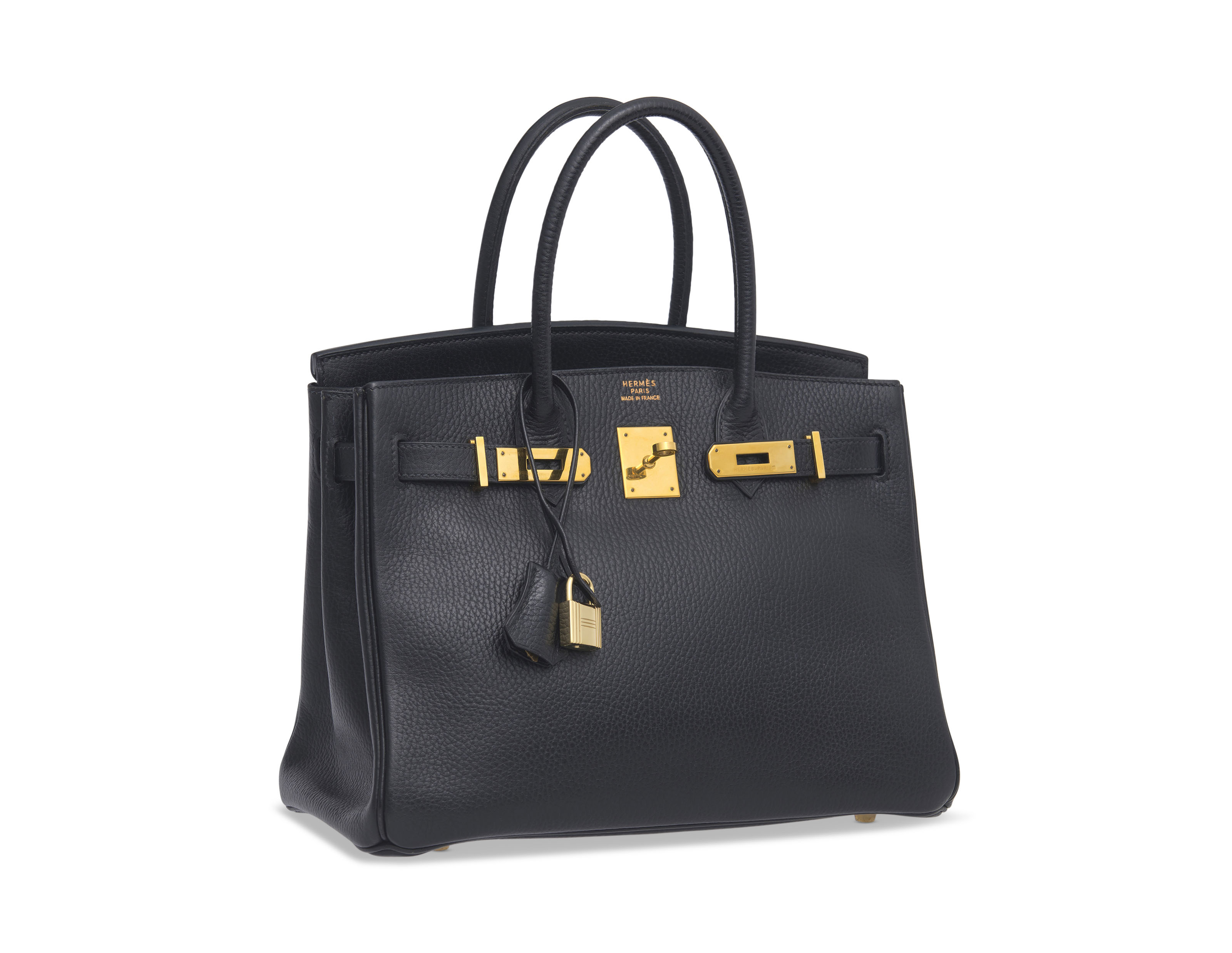A BLACK ARDENNES LEATHER BIRKIN 30 WITH GOLD HARDWARE, HERMÈS