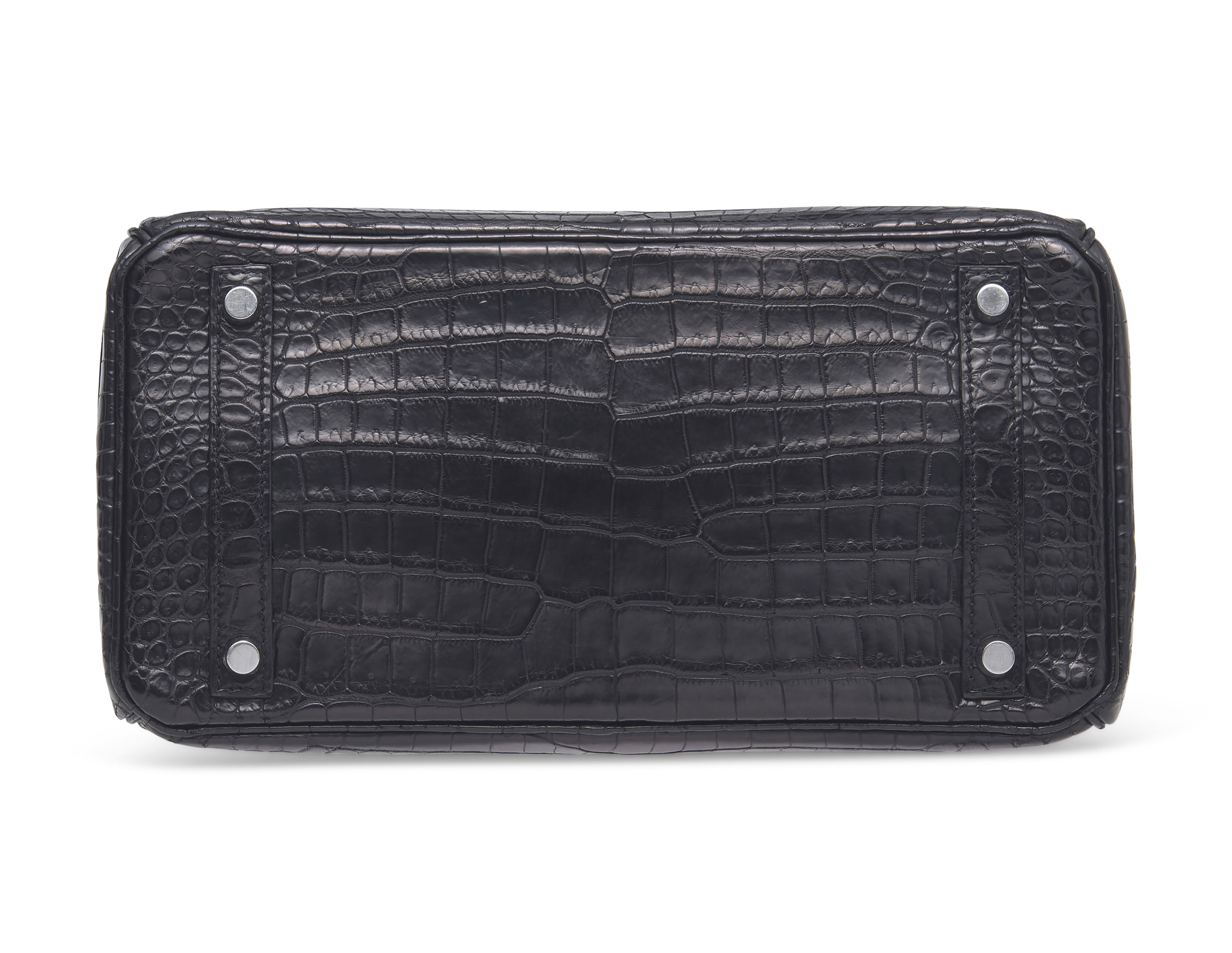 A MATTE BLACK POROSUS CROCODILE BIRKIN 30 WITH PALLADIUM HARDWARE