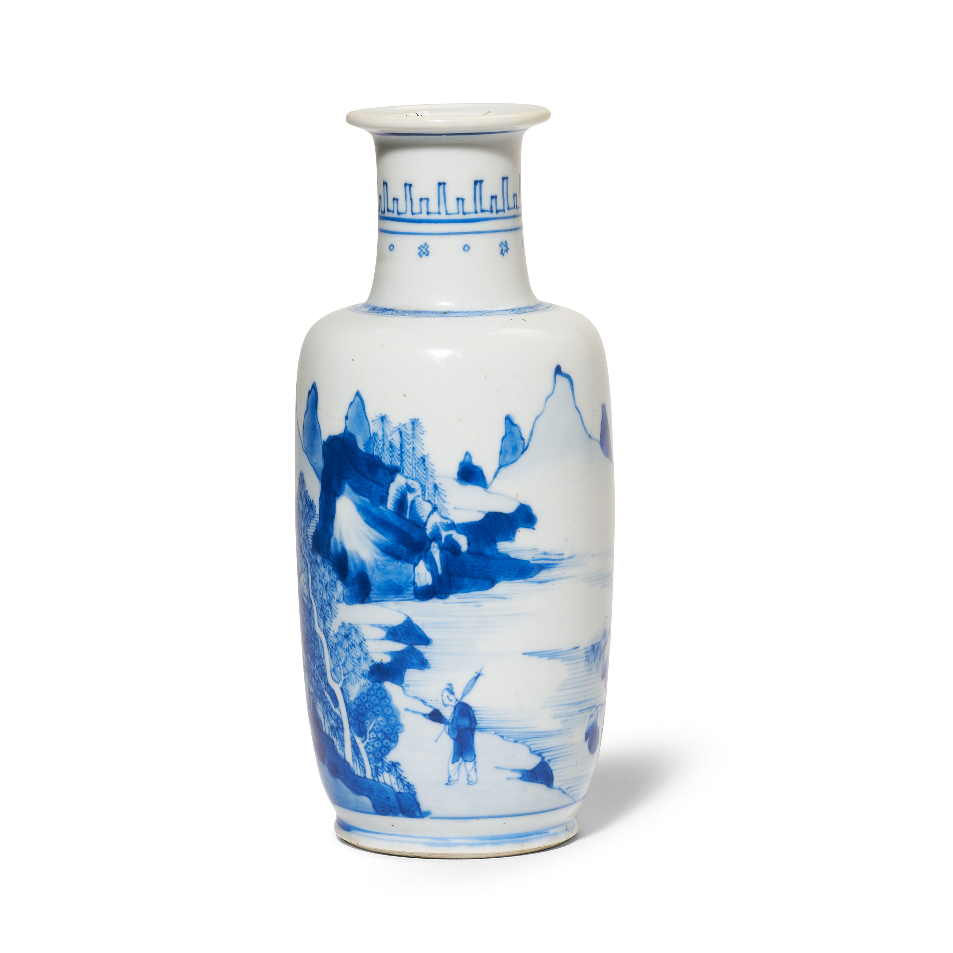 清康熙青花访友图小棒槌瓶, KANGXI PERIOD (1662-1722) | Christie's