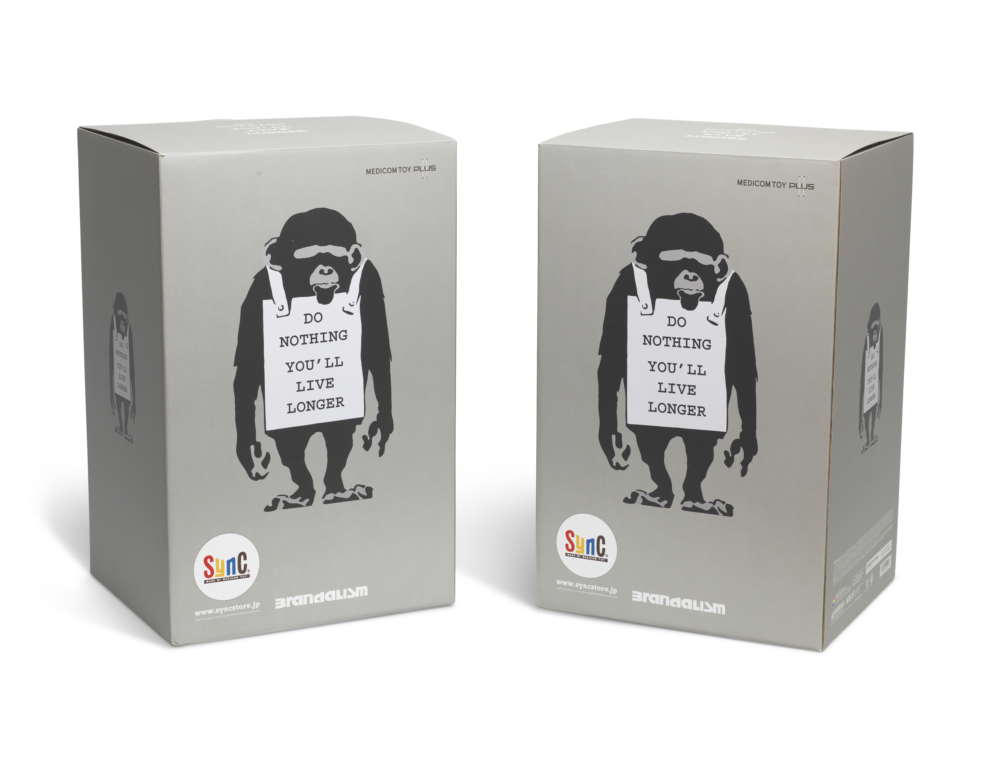 Banksy (UK, B. 1974), Monkey Sign - Do Nothing You'll Live