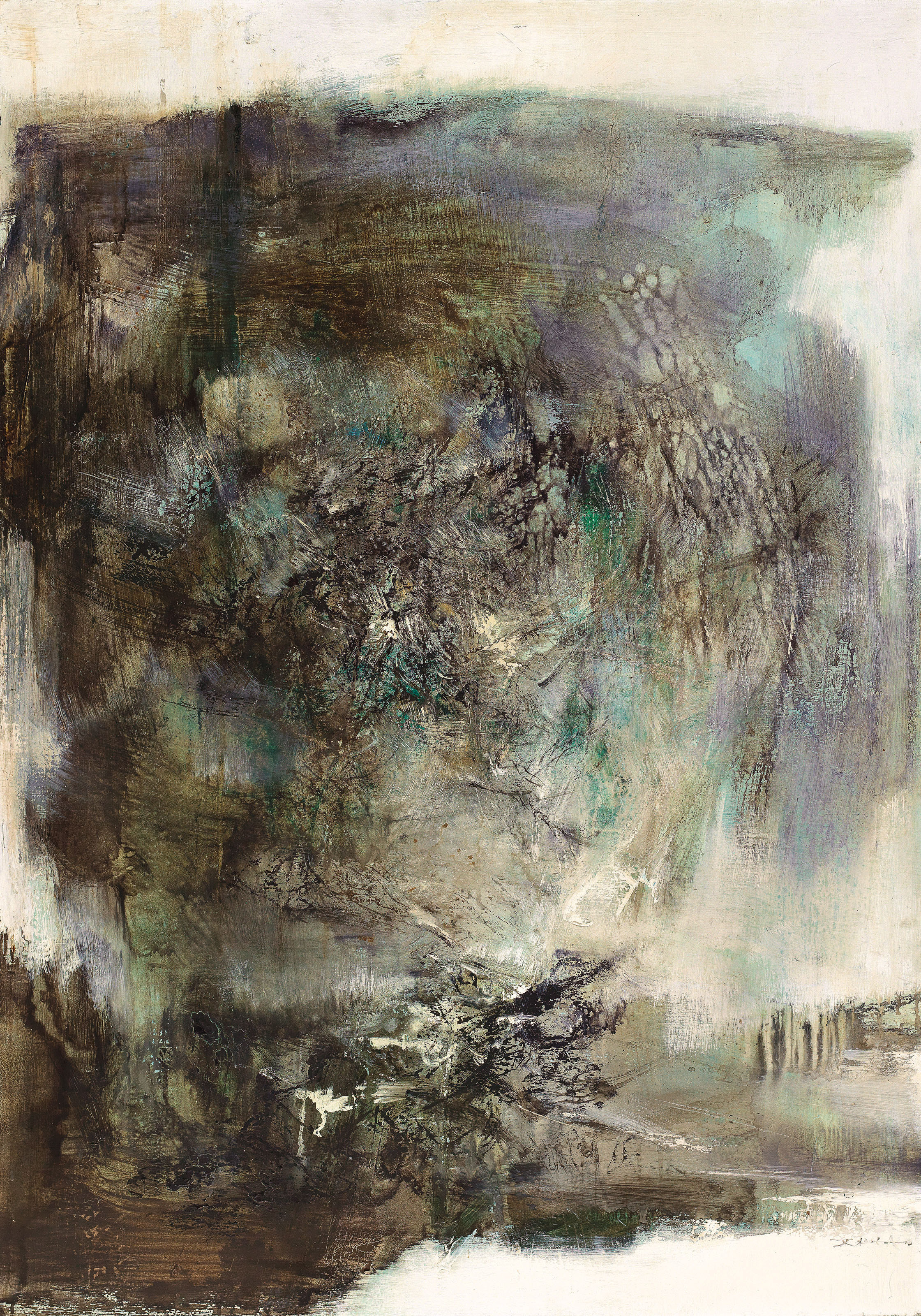 Zao Wou-Ki (Zhao Wuji, 1920-2013), 20.01.69, painted in 1969. 115.8 x 81 cm (45⅝ x 31⅞  in). Sold for HK$15,700,000 on 26 November 2018 at Christie’s in Hong Kong