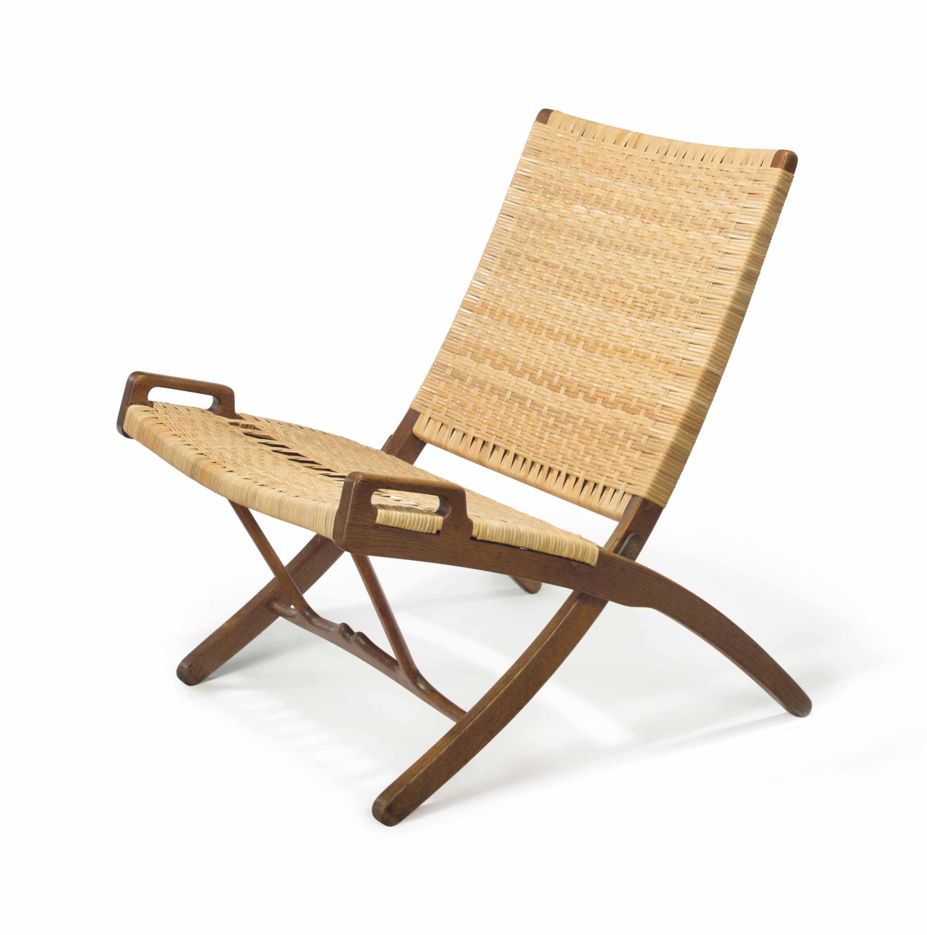 Hans Wegner (1914-2007), a folding chair, model JH512, designed 1949. 29&frac34;  in (75.5  cm) high. Sold for $3,750 on 13 February 2018 at Christie&rsquo;s in New York