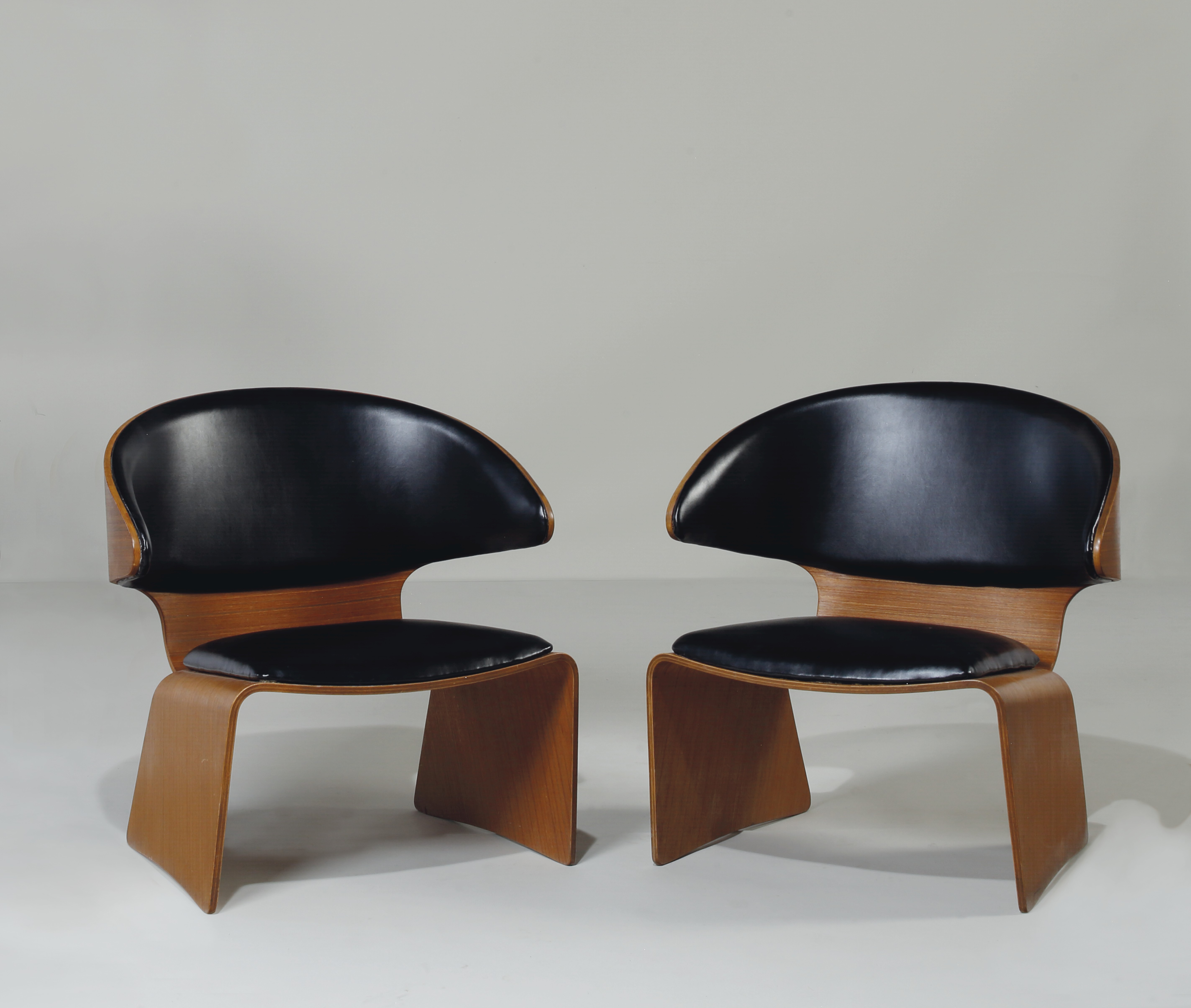 Hans Olsen (1902-1983), a pair of Bikini lounge chairs, designed 1961. Each 28&frac34;  in (73  cm) high. Sold for $6,875 on 13 February 2018 at Christie&rsquo;s in New York