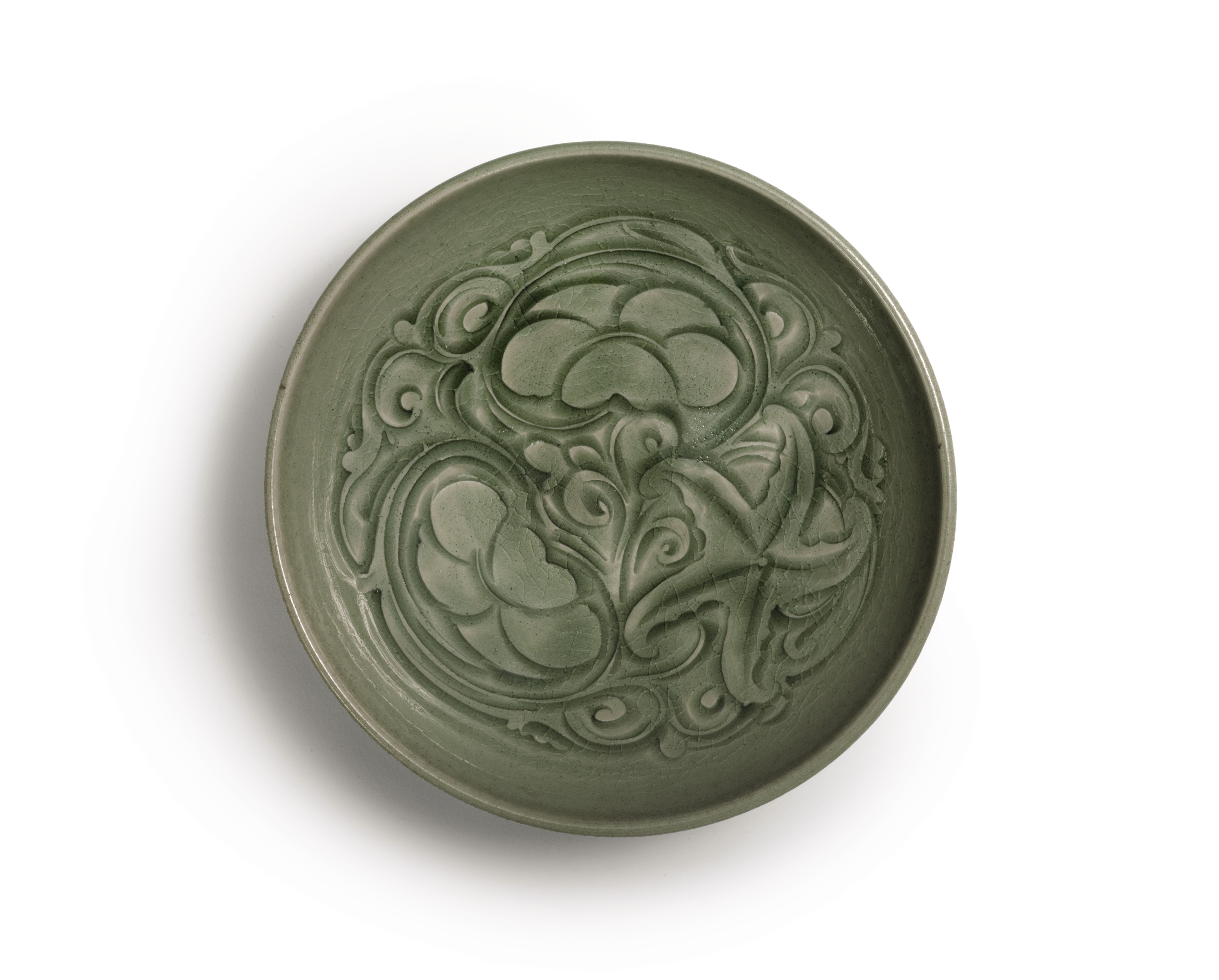 元/明初鈞窯玫瑰紫釉鼓釘洗「五」字款, YUAN-EARLY MING DYNASTY