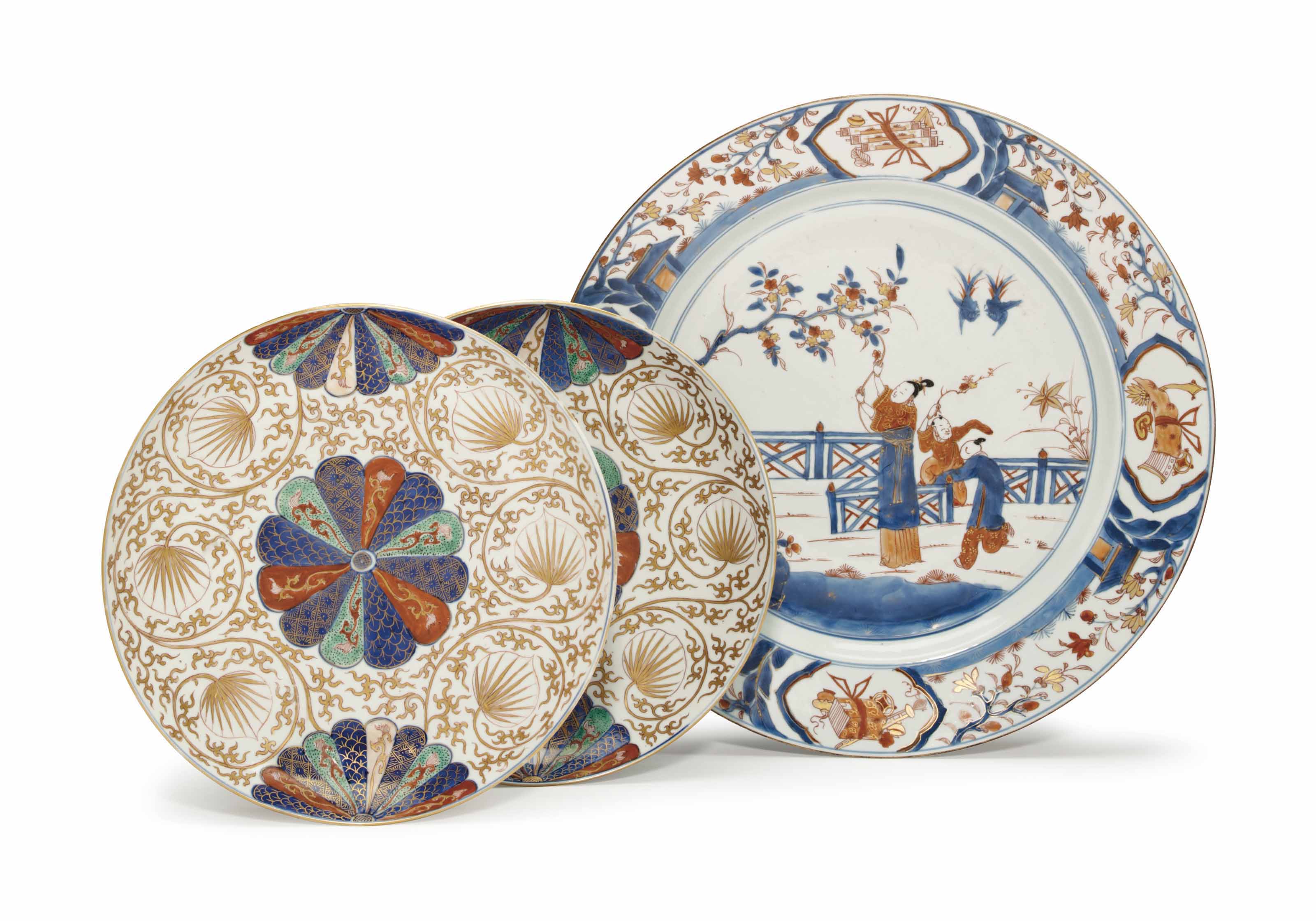 THREE 'CHINESE IMARI' DISHES , KANGXI PERIOD (16621722) Christie's