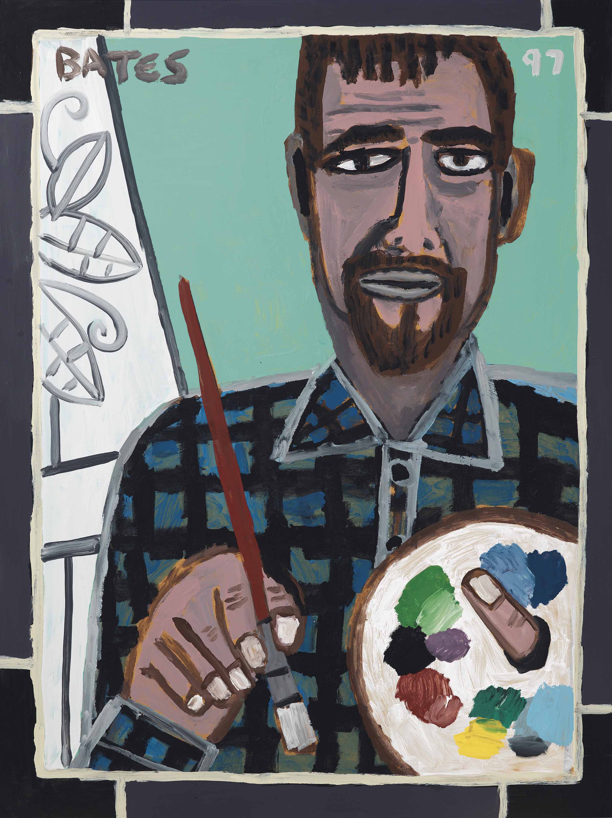 David Bates (b. 1952) , Self Portrait Christie's