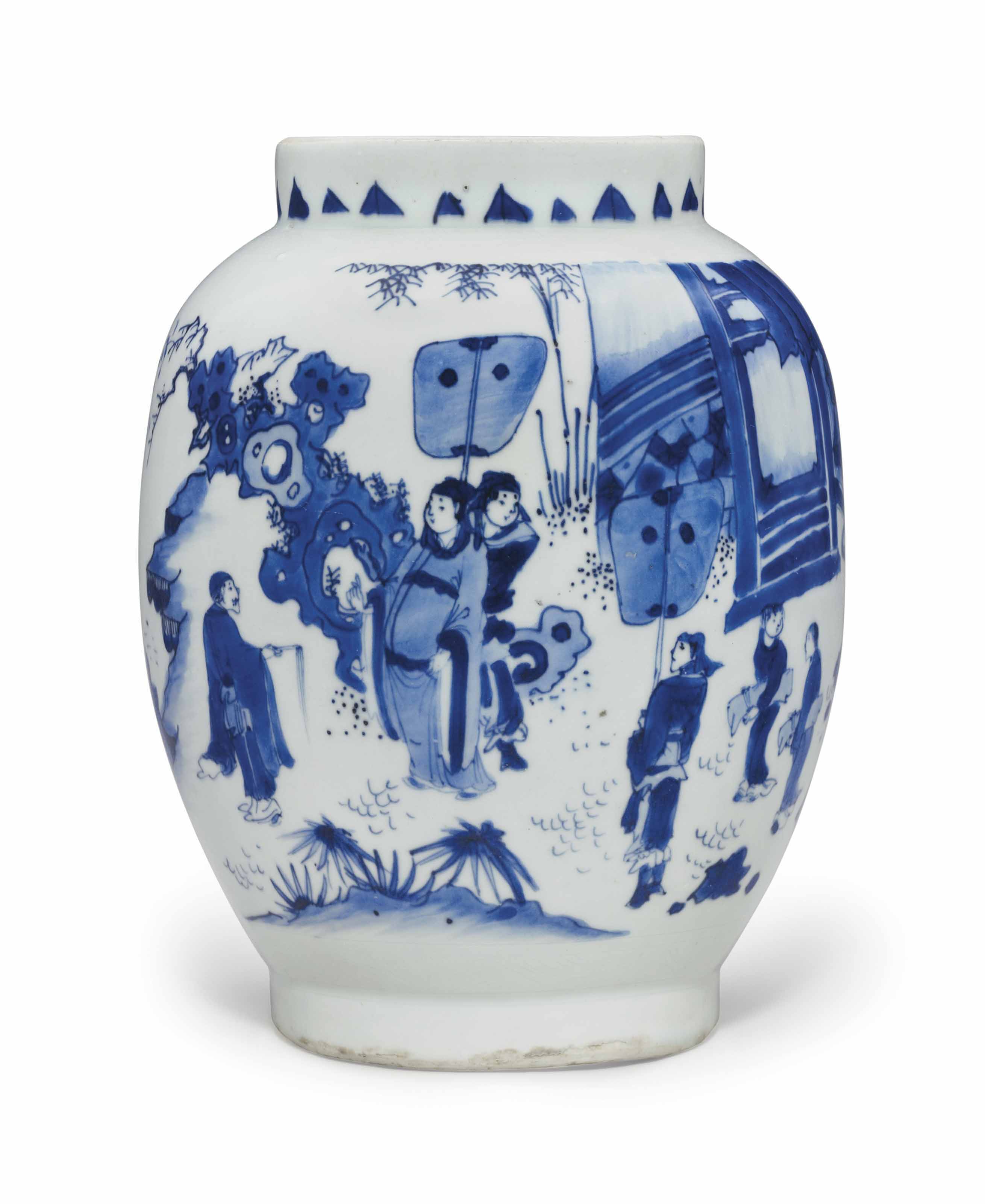 清乾隆青花八吉祥紋雙螭耳抱月瓶, QIANLONG PERIOD (1736-1795