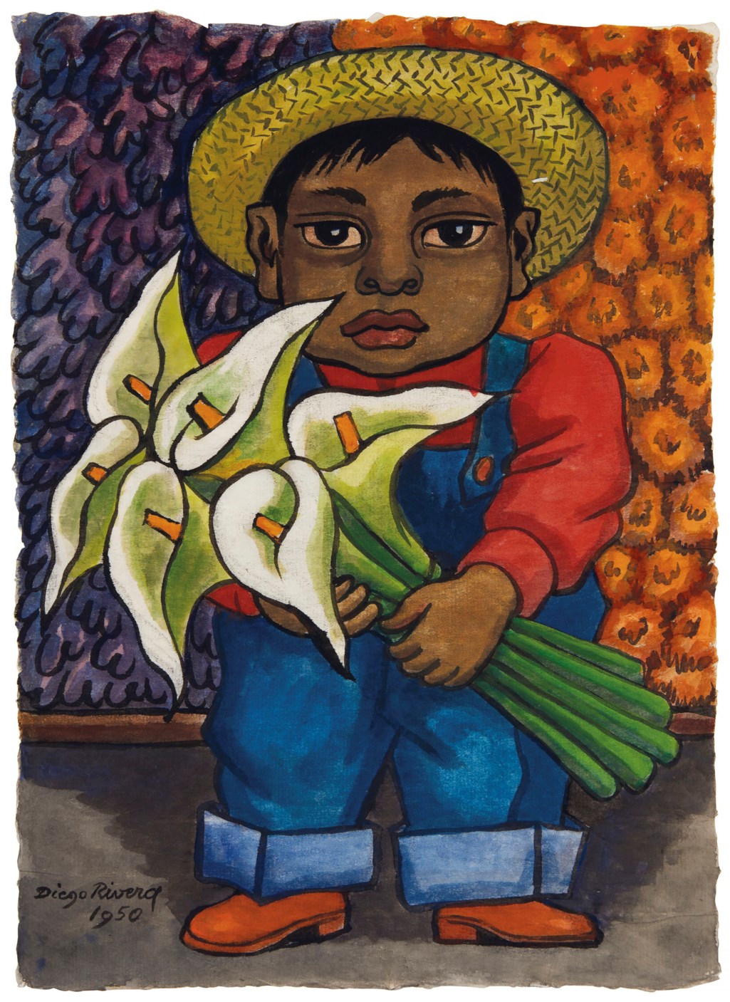 Diego Rivera 1886 1957 Nino Con Alcatraces 1950s Drawings