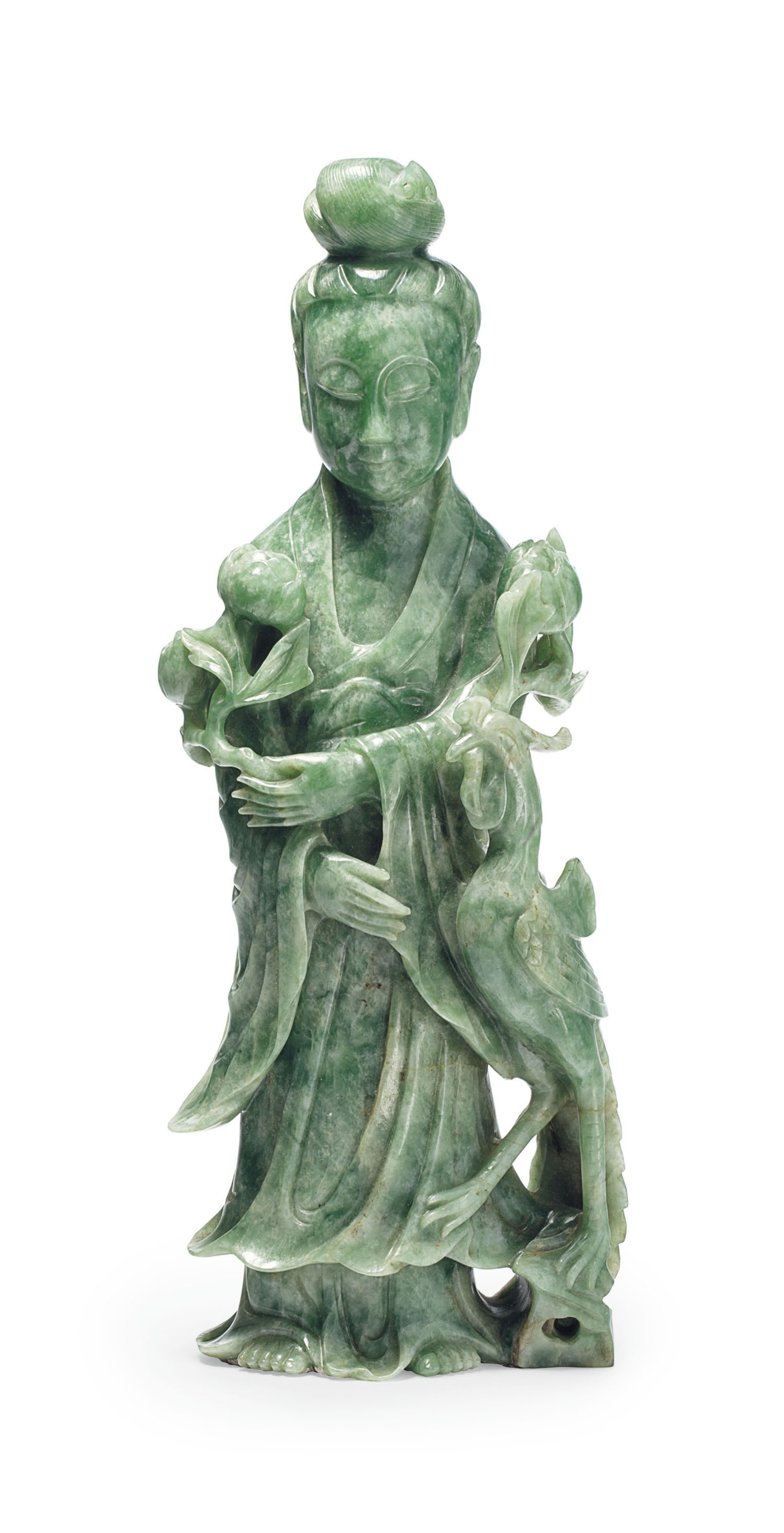翠玉雕仙女立像| Christie's