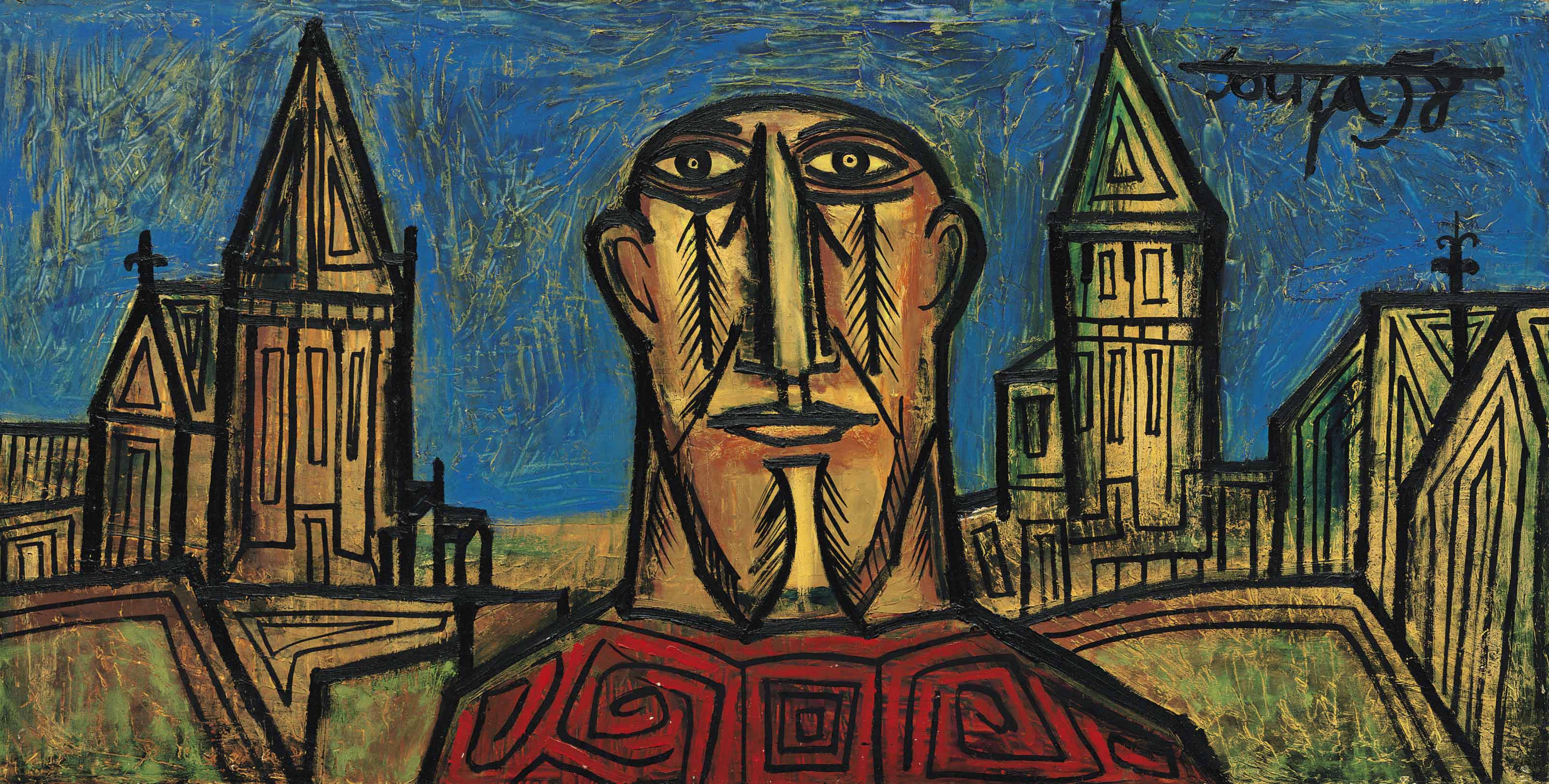 Francis Newton Souza 1924 2002 Head In A Landscape 20th