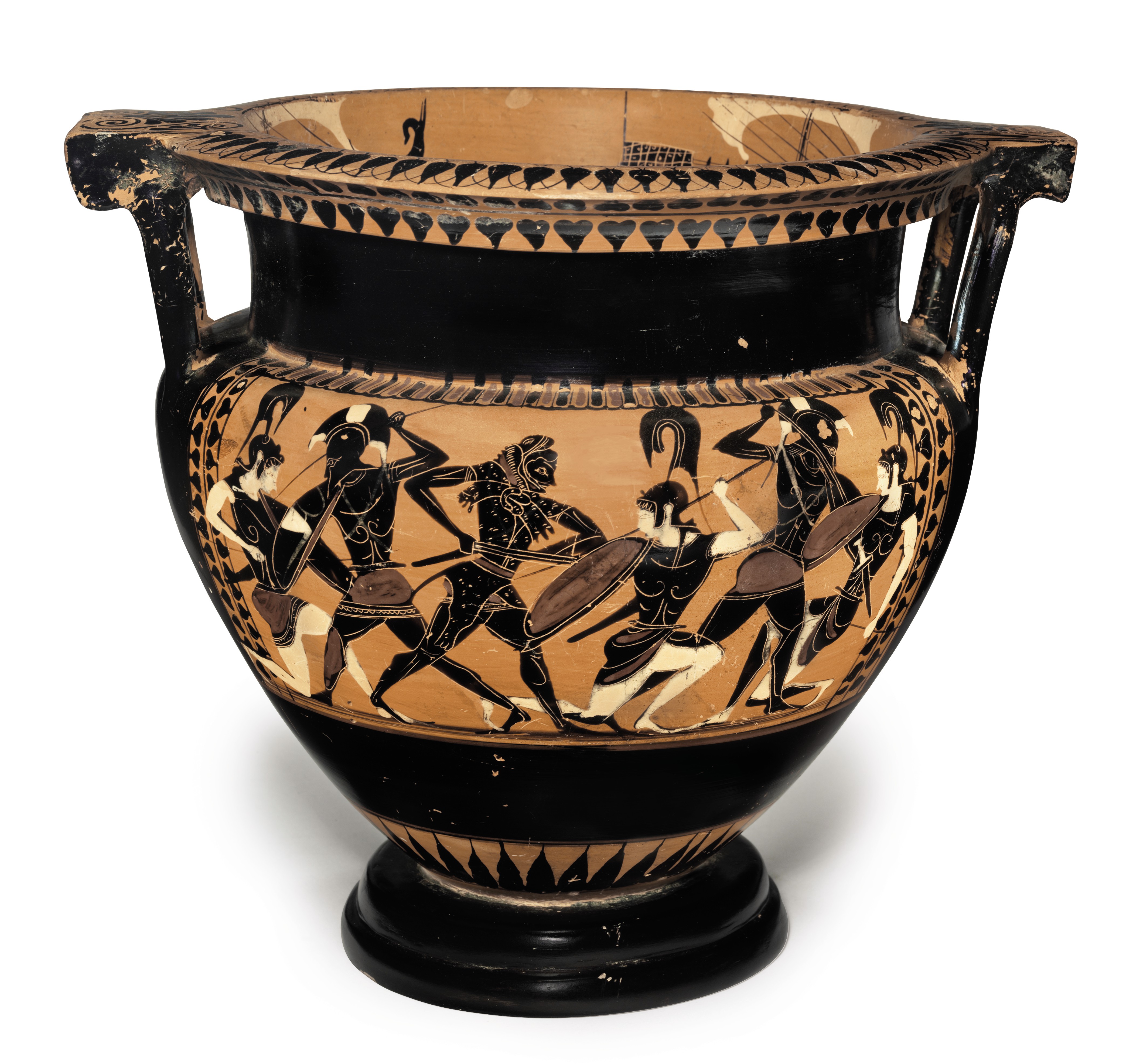 AN ATTIC BLACKFIGURED COLUMNKRATER , ATTRIBUTED TO THE EUPHILETOS