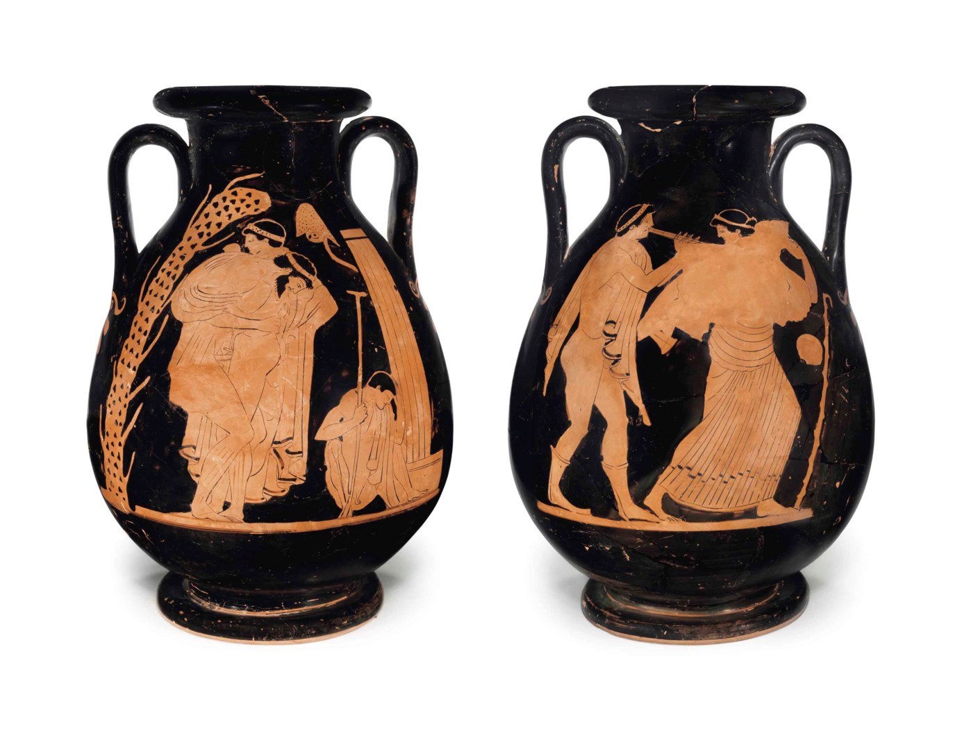 AN ATTIC REDFIGURED PELIKE, ATTRIBUTED TO THE EUCHARIDES PAINTER