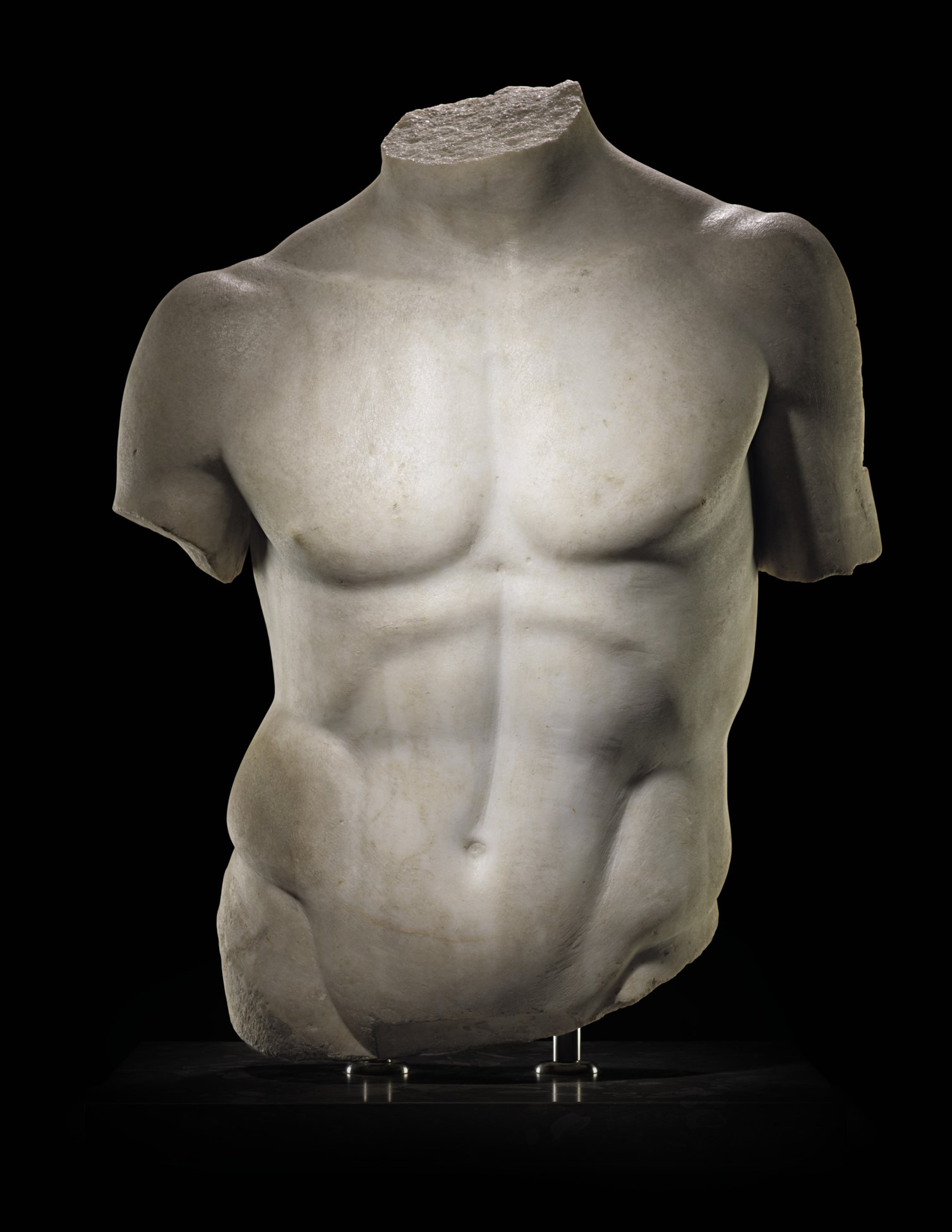 A ROMAN MARBLE TORSO OF THE DORYPHOROS OF POLYKLEITOS, CIRCA 1ST ...
