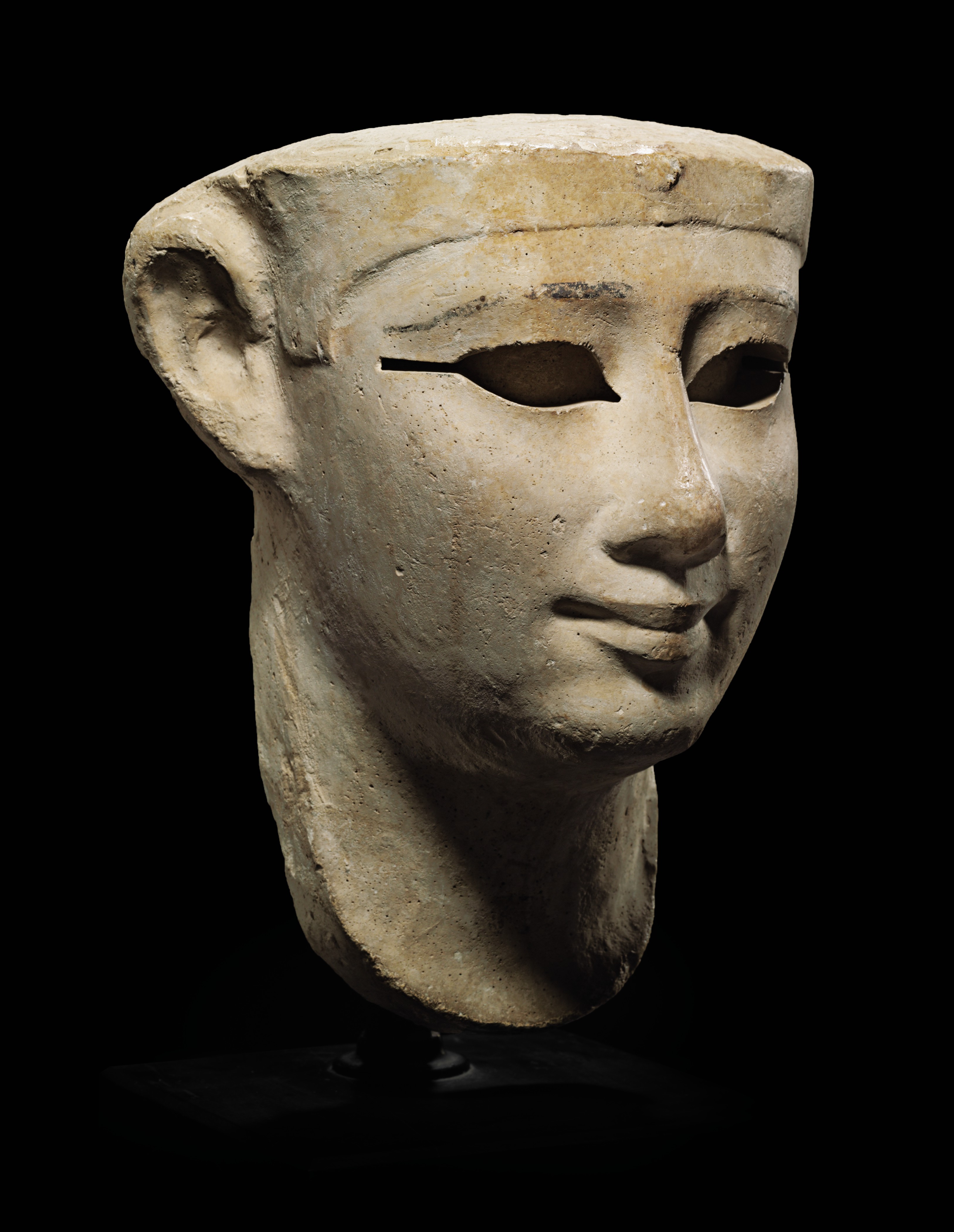 AN EGYPTIAN PLASTER SCULPTOR'S MODEL OF A PHARAOH