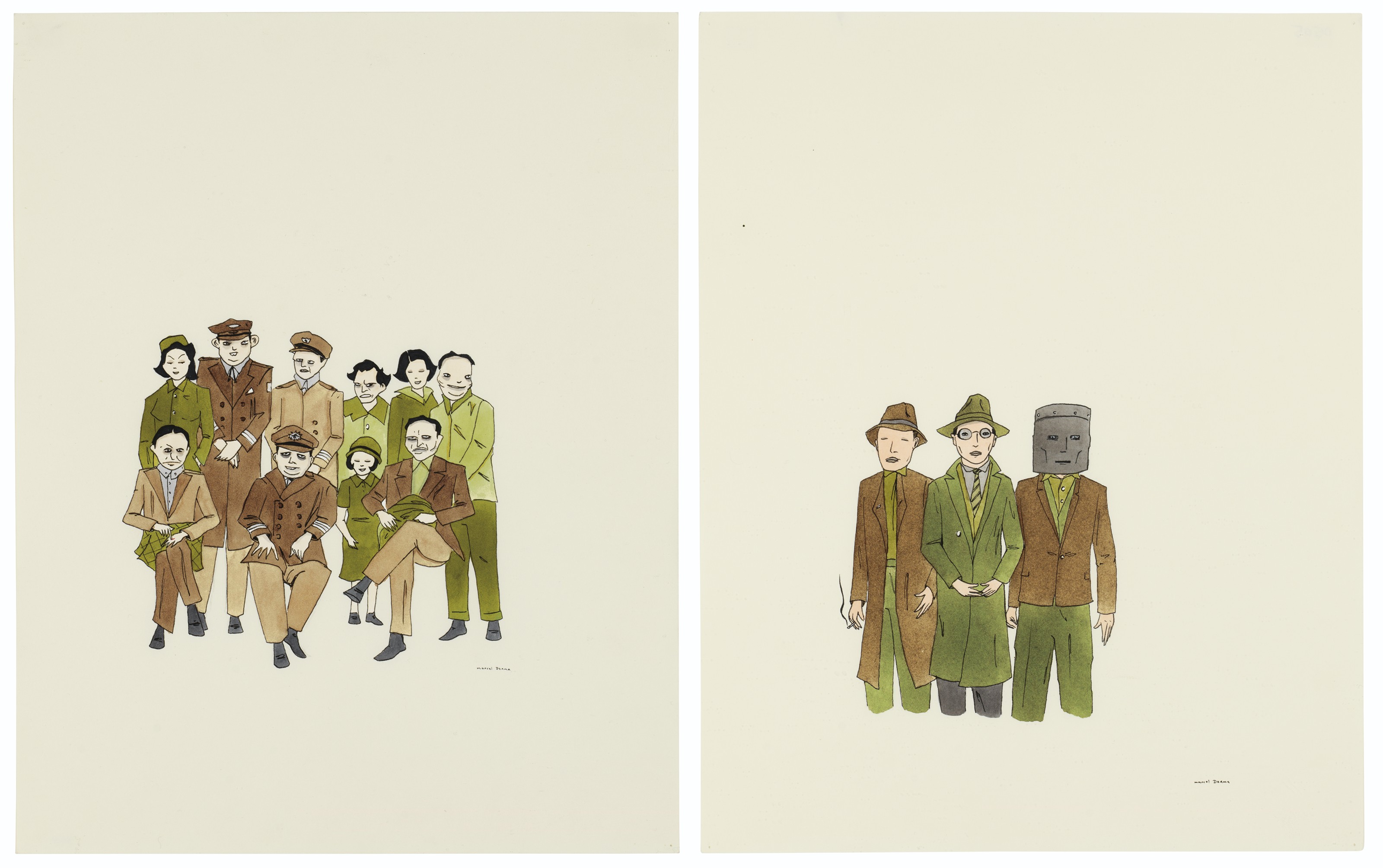 MARCEL DZAMA (B. 1974), Untitled (Two Works) | Christie’s