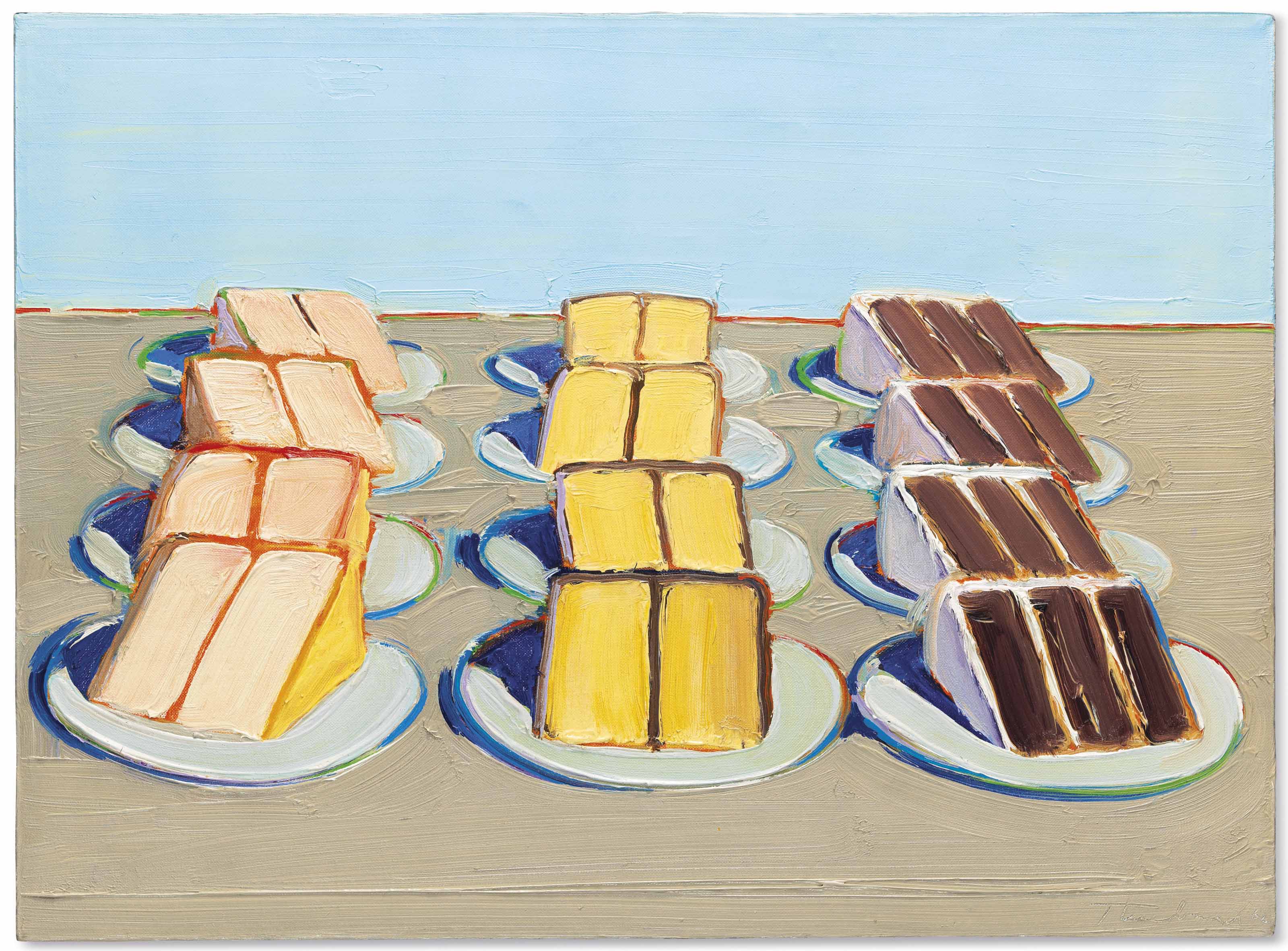 Wayne Thiebaud (b. 1920) , Cake Rows Christie's