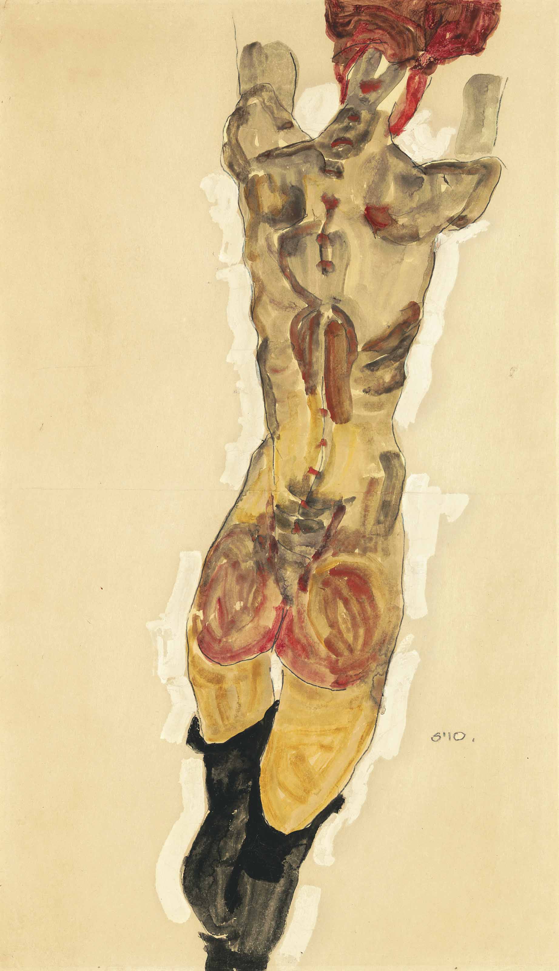 Egon Schiele (18901918) , Stehender Rückenakt Christie's