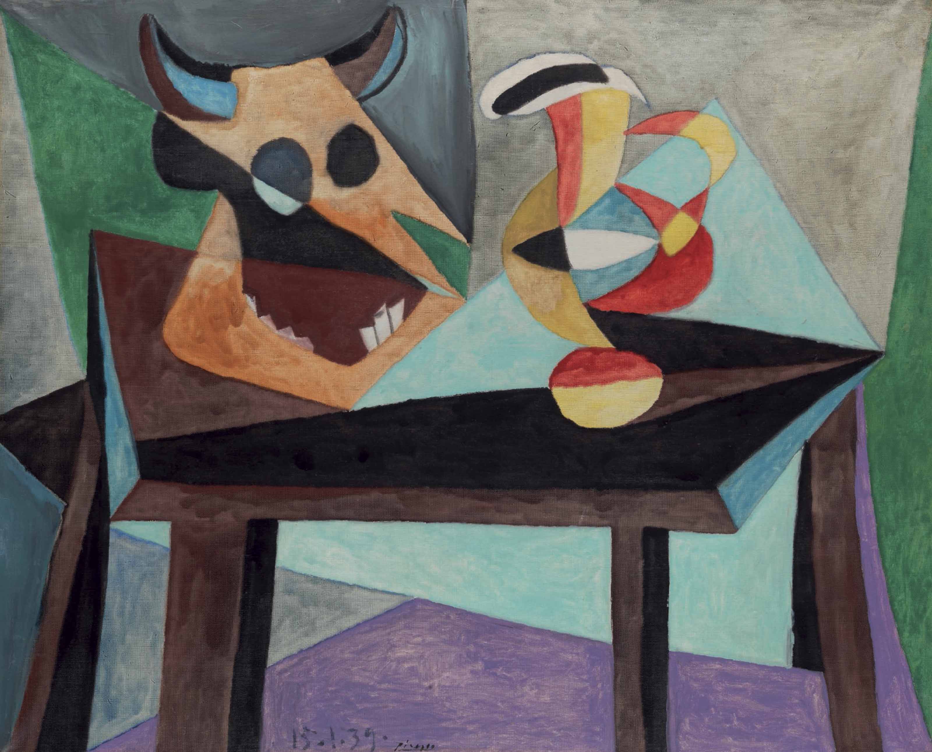 Pablo Picasso 1881 1973 Nature Morte Tete De Taureau 20th