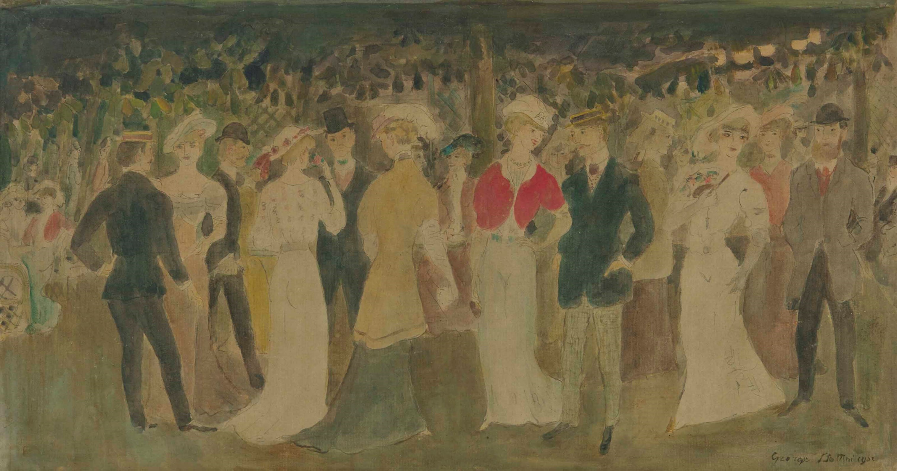 Georges Bottini (1874-1907), Au jardin de Paris | Christie's
