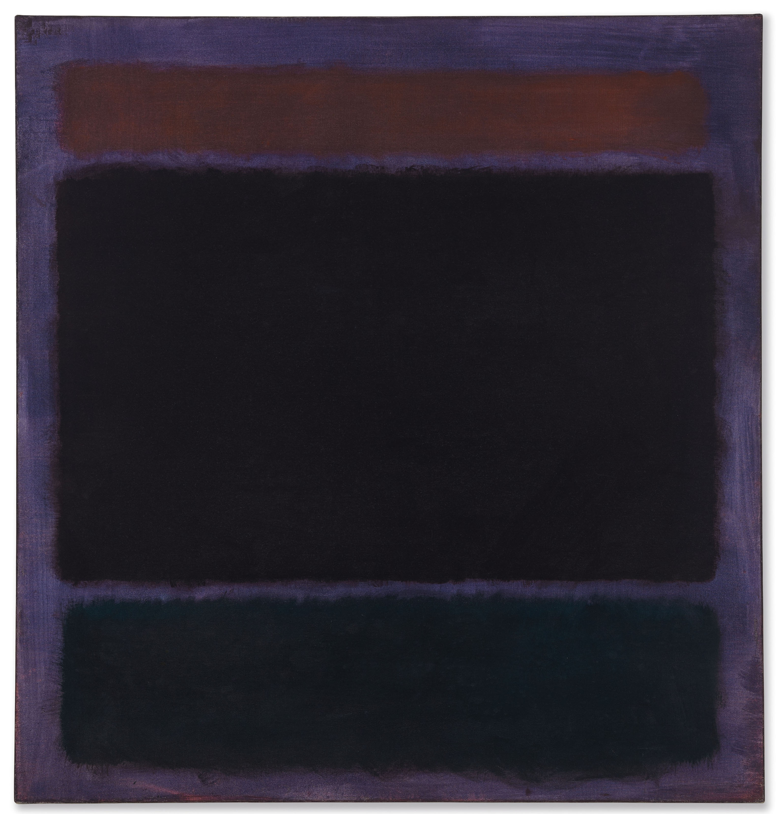 Untitled (Rust, Blacks on Plum)