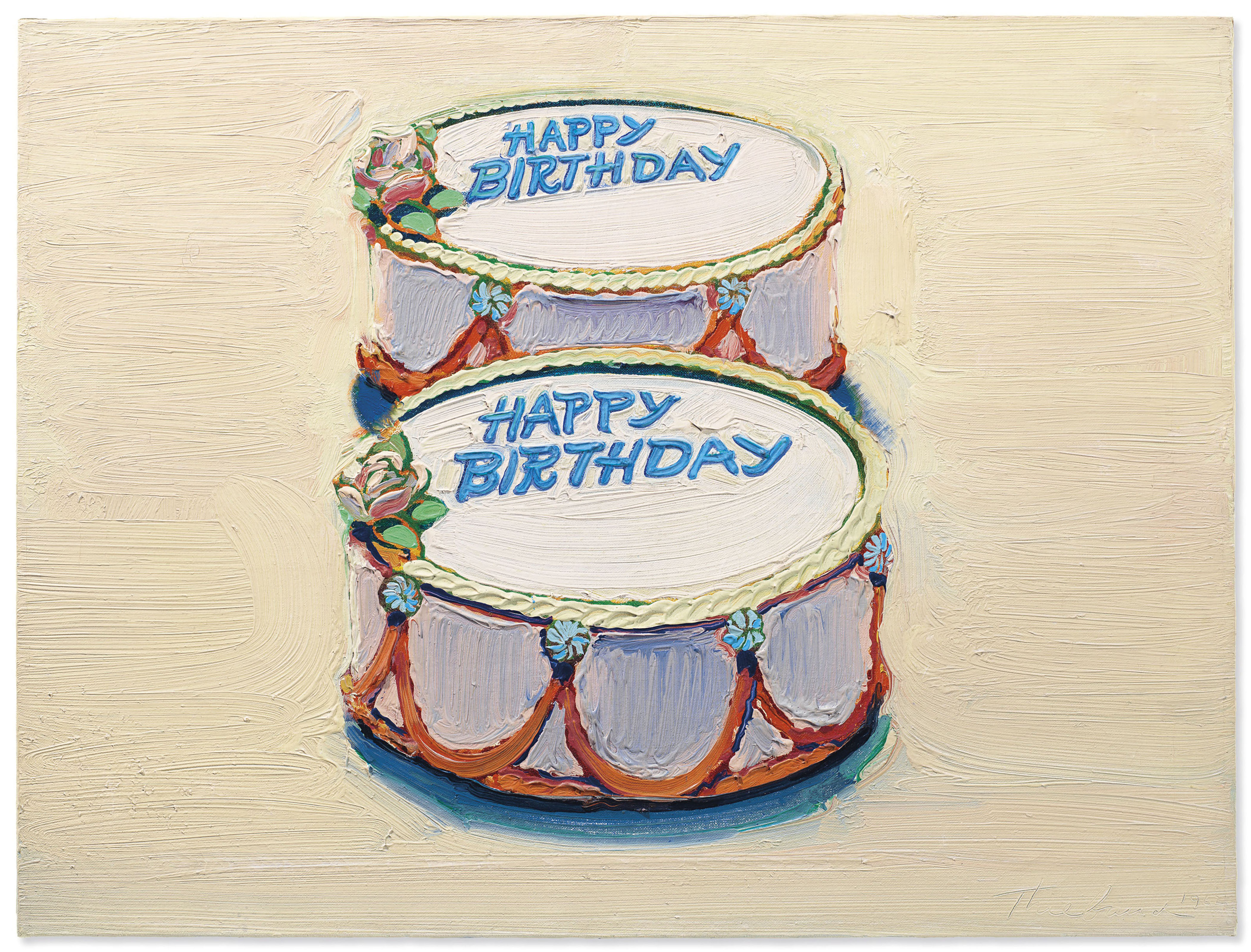 Wayne Thiebaud (b. 1920) , Happy Birthday Christie's