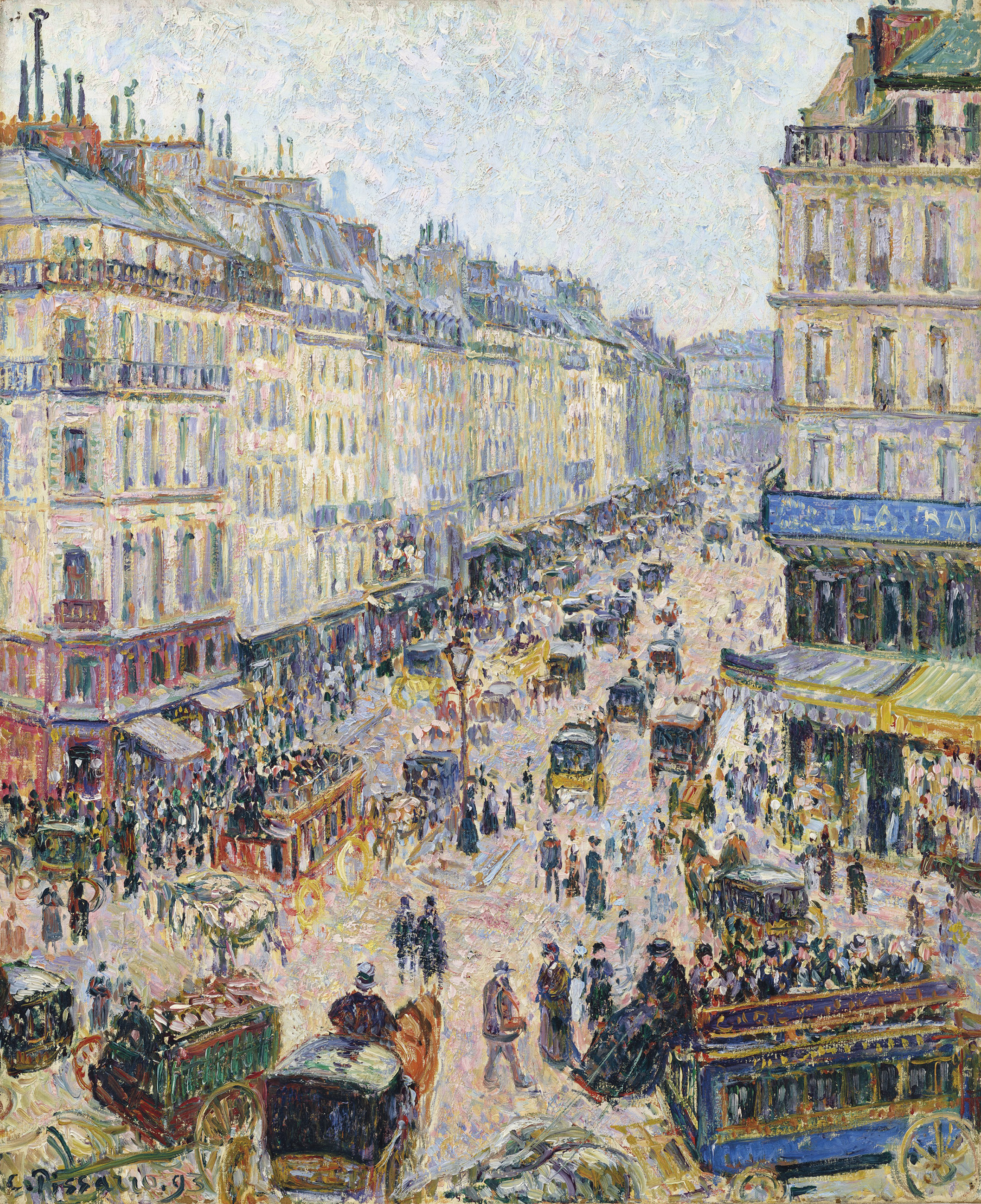 Camille Pissarro (1830-1903), La Rue Saint-Lazare, temps lumineux, 1893. Oil on canvas. 28⅞ x 23&frac34; in (73.2 x 60.2 cm). Sold for $12,350,000 on 11 November 2018 at Christie&rsquo;s in New York