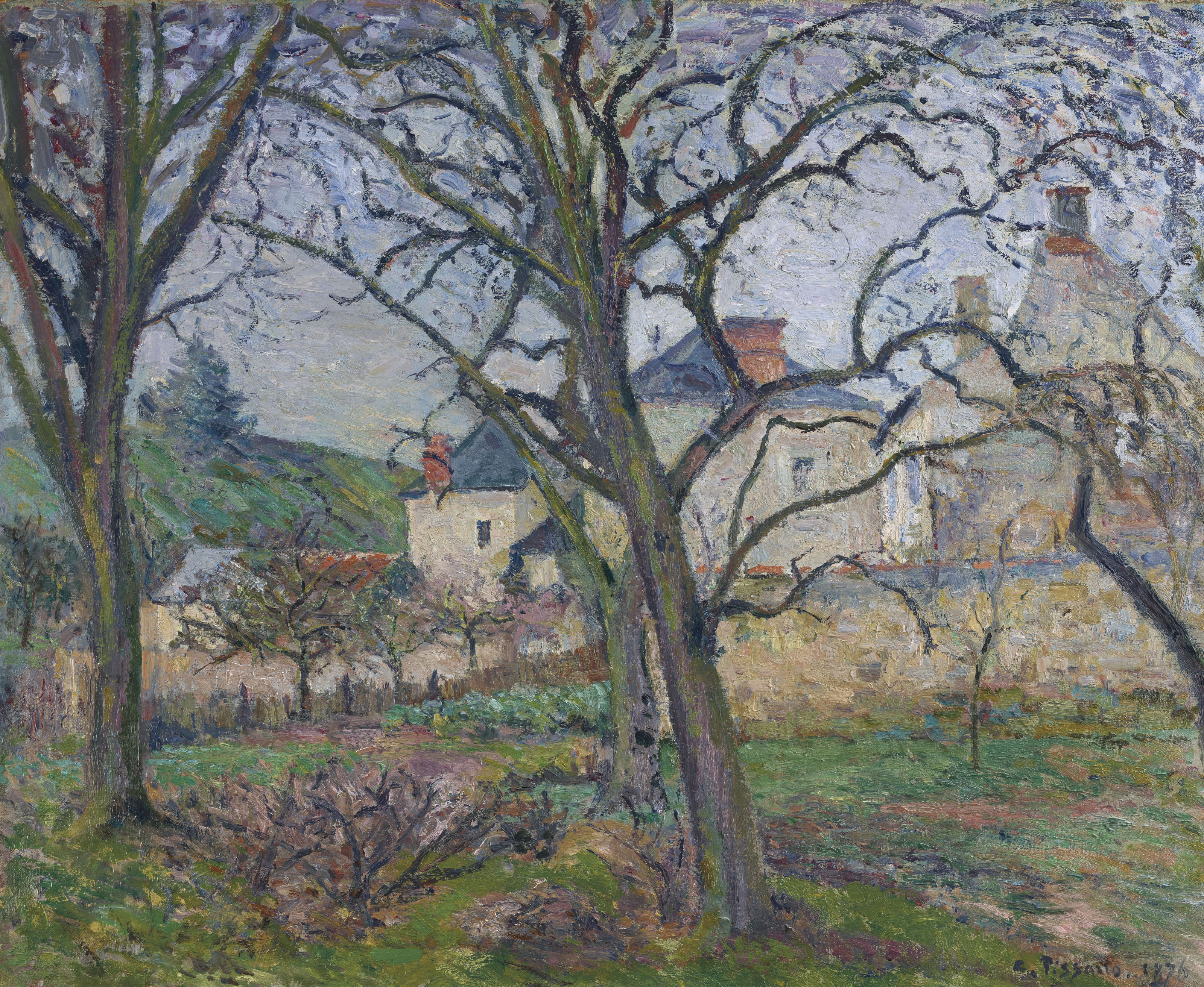 Le jardin de Maubuisson, vu vers la côte Saint-Denis, Pontoise