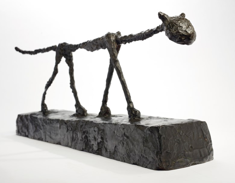Alberto Giacometti (1901-1966), Le Chat, conceived in 1951 and cast in 1955. Length 32⅛ in (81.5 cm). Sold for $17,187,500 on 11 November 2018 at Christie’s in New York