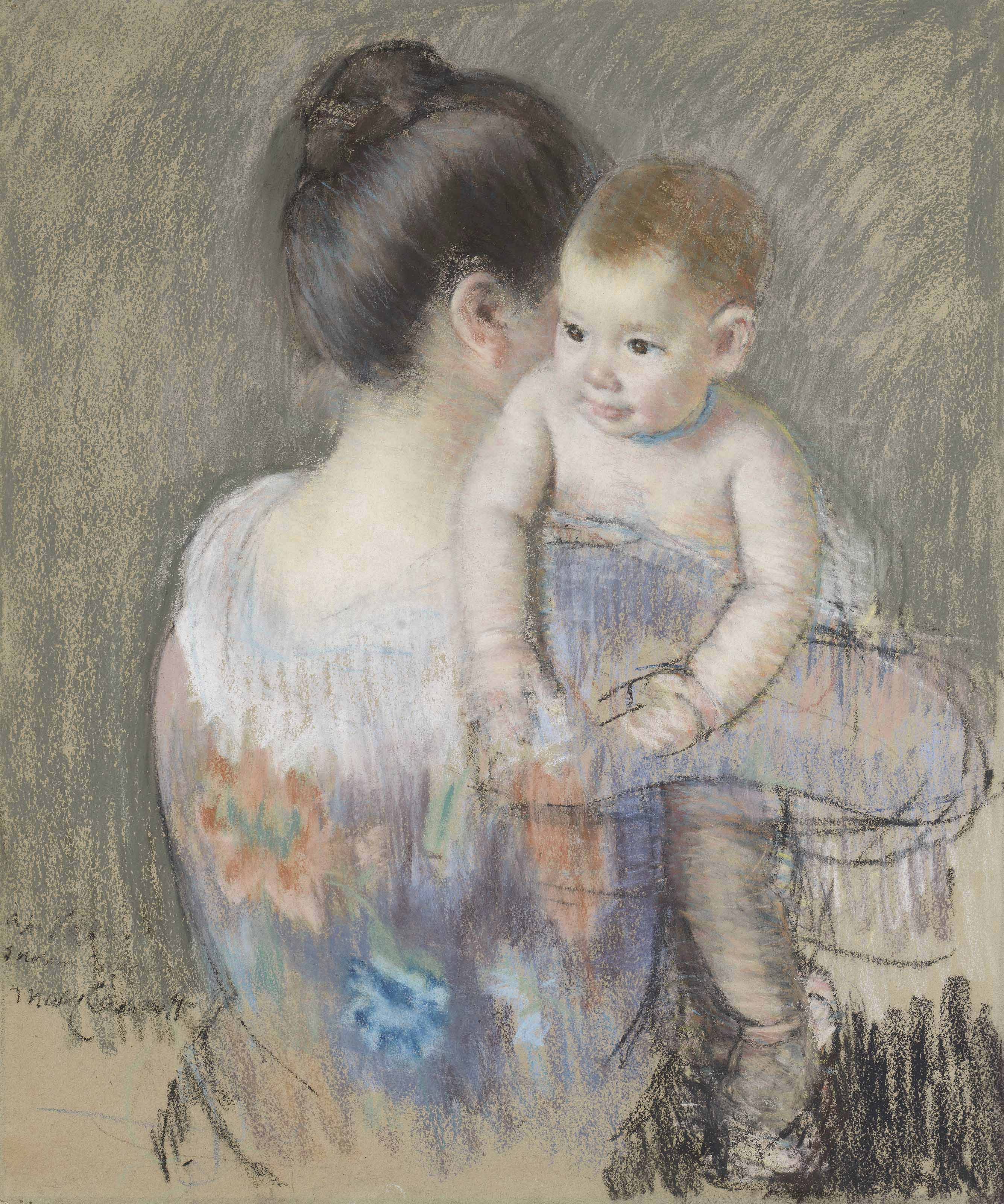 Baby Charles Looking Over His Mother's Shoulder (No. 2)