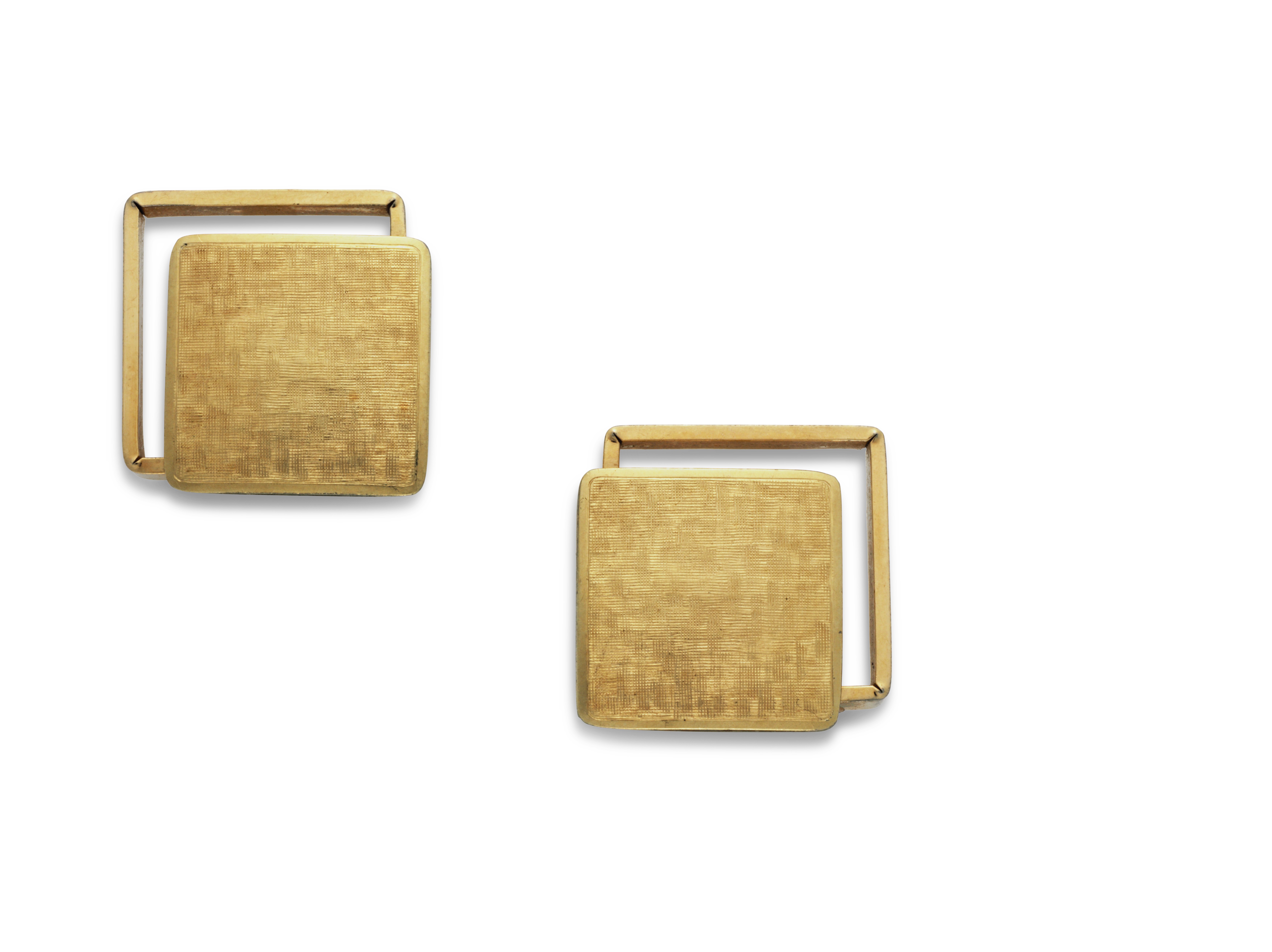 KREMENTZ GOLD AND CITRINE CUFFLINKS