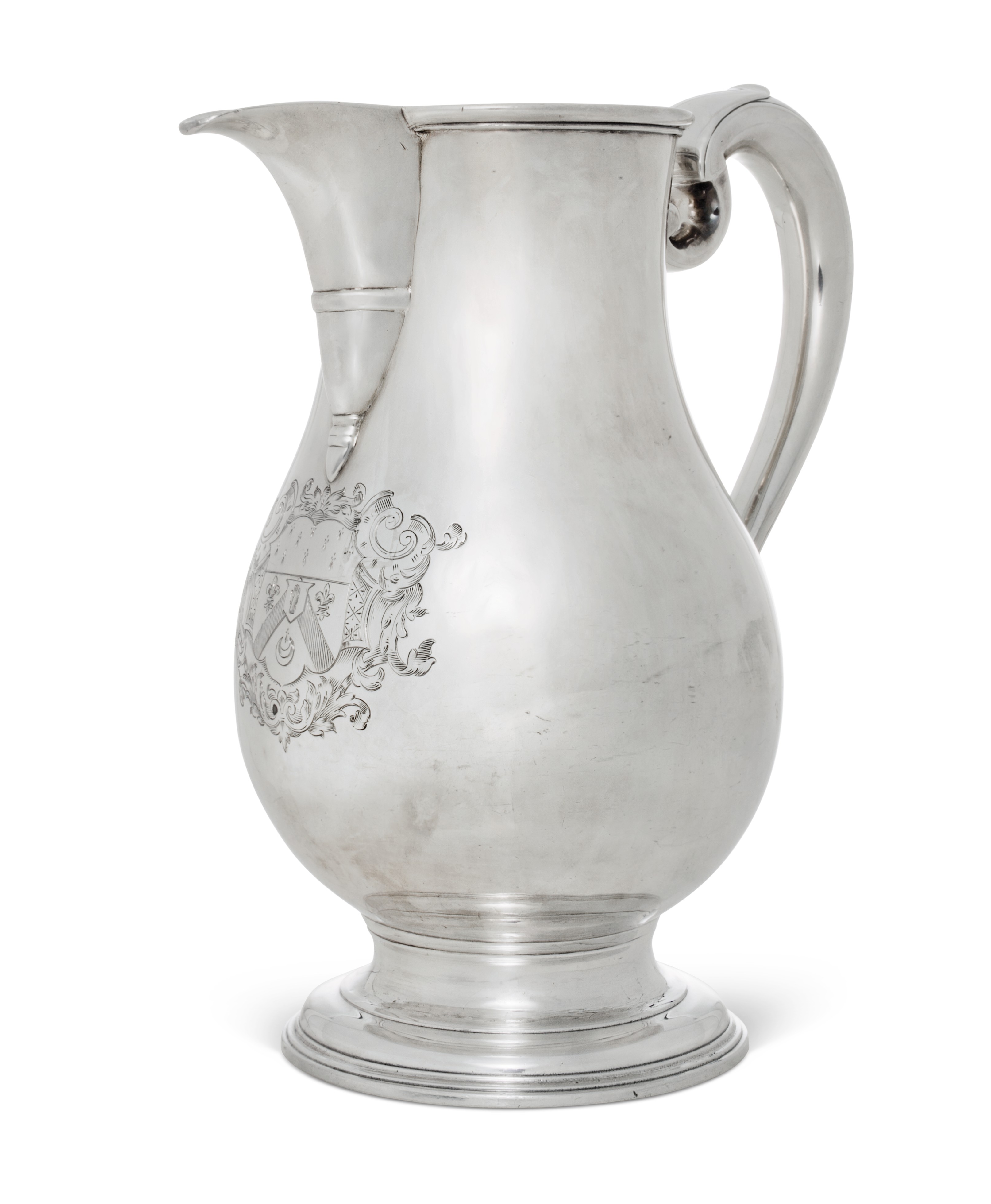 A GEORGE II SILVER JUG, LONDON, 1731, MAKER'S MARK RB POSSIBLY FOR ...