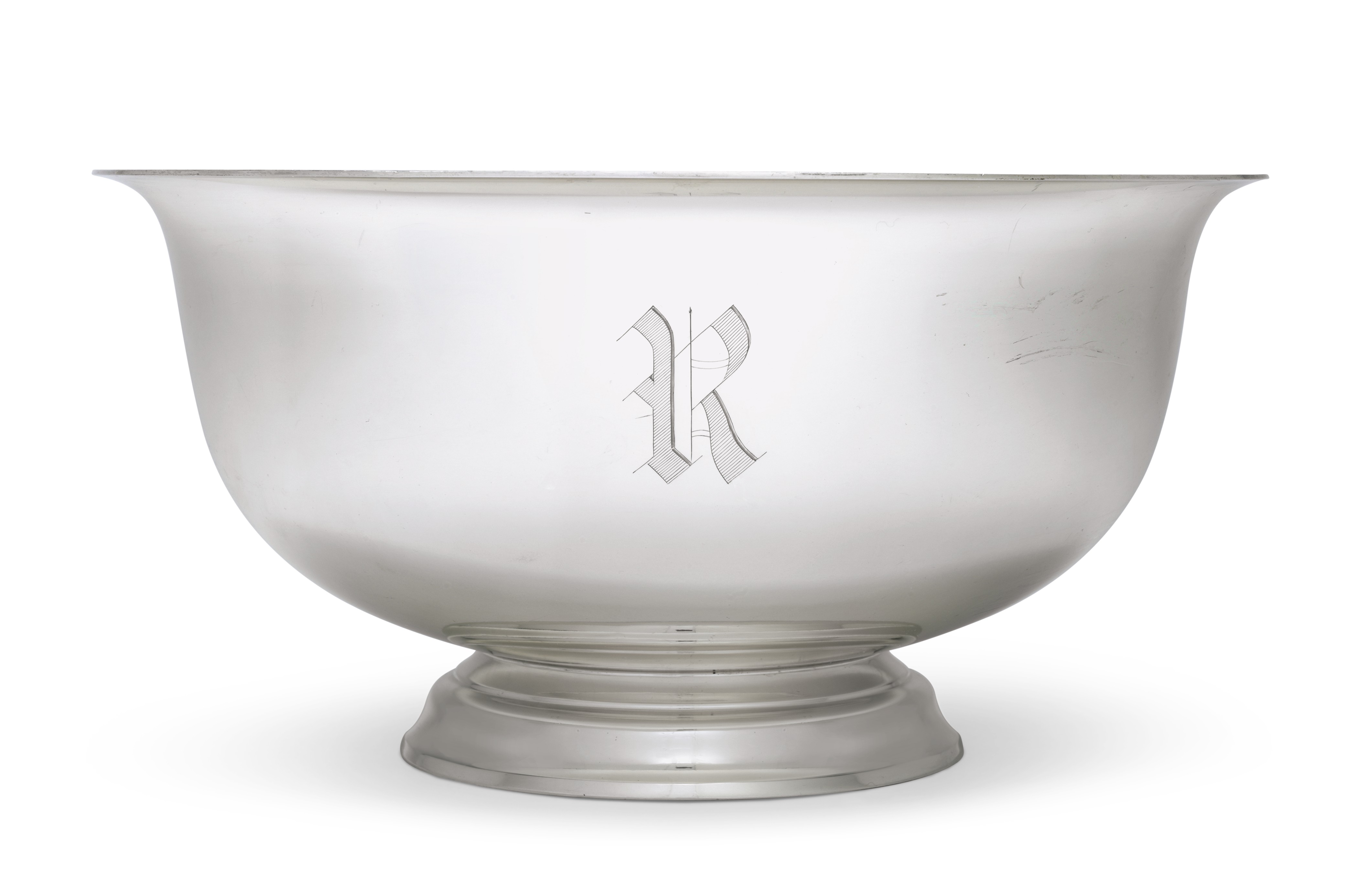 an american silver revere punch bowl