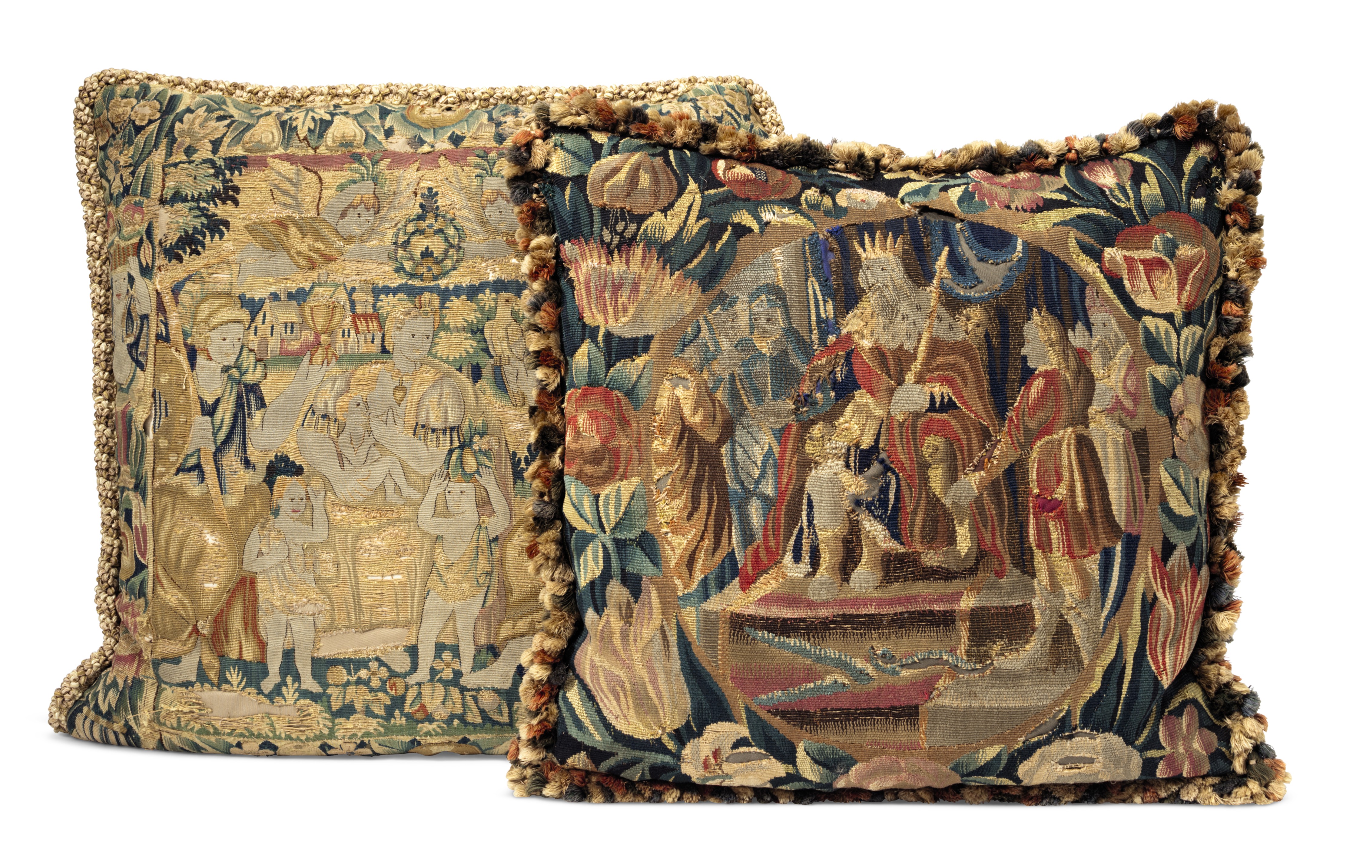 TWO TAPESTRY CUSHIONS, THE TAPESTRY PANELS 17TH/18TH CENTURY Christie’s