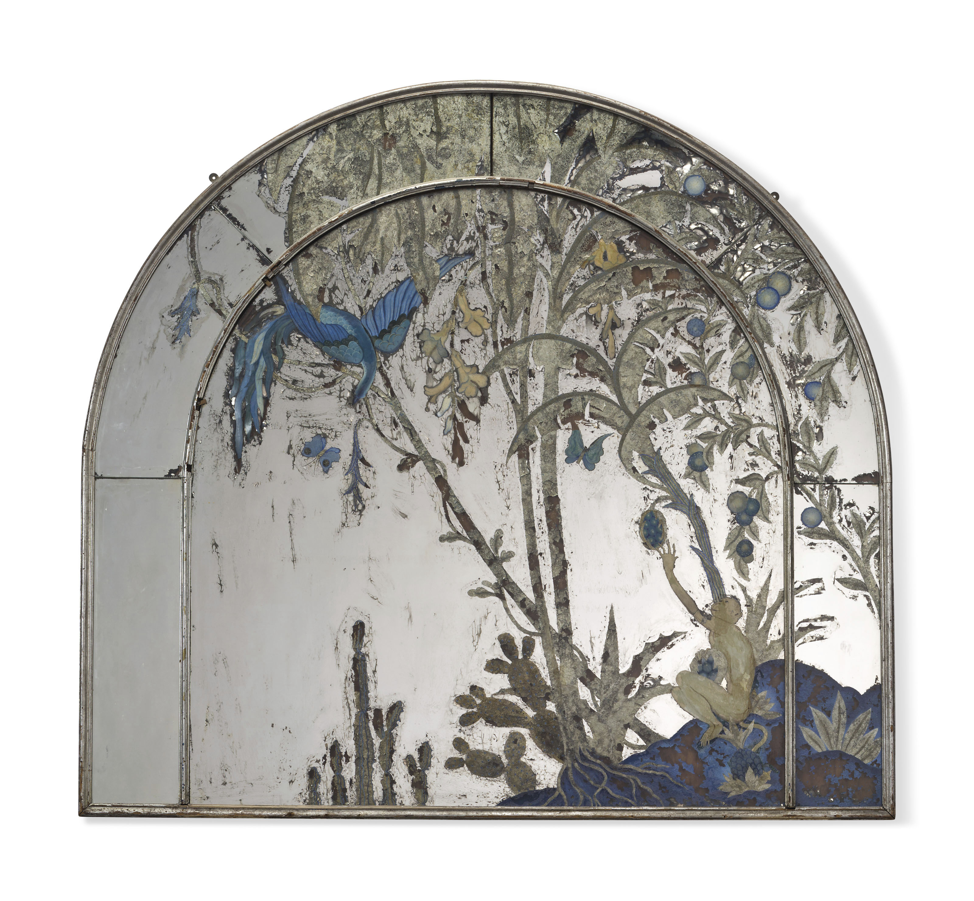 Reverse painted glass mirror deals