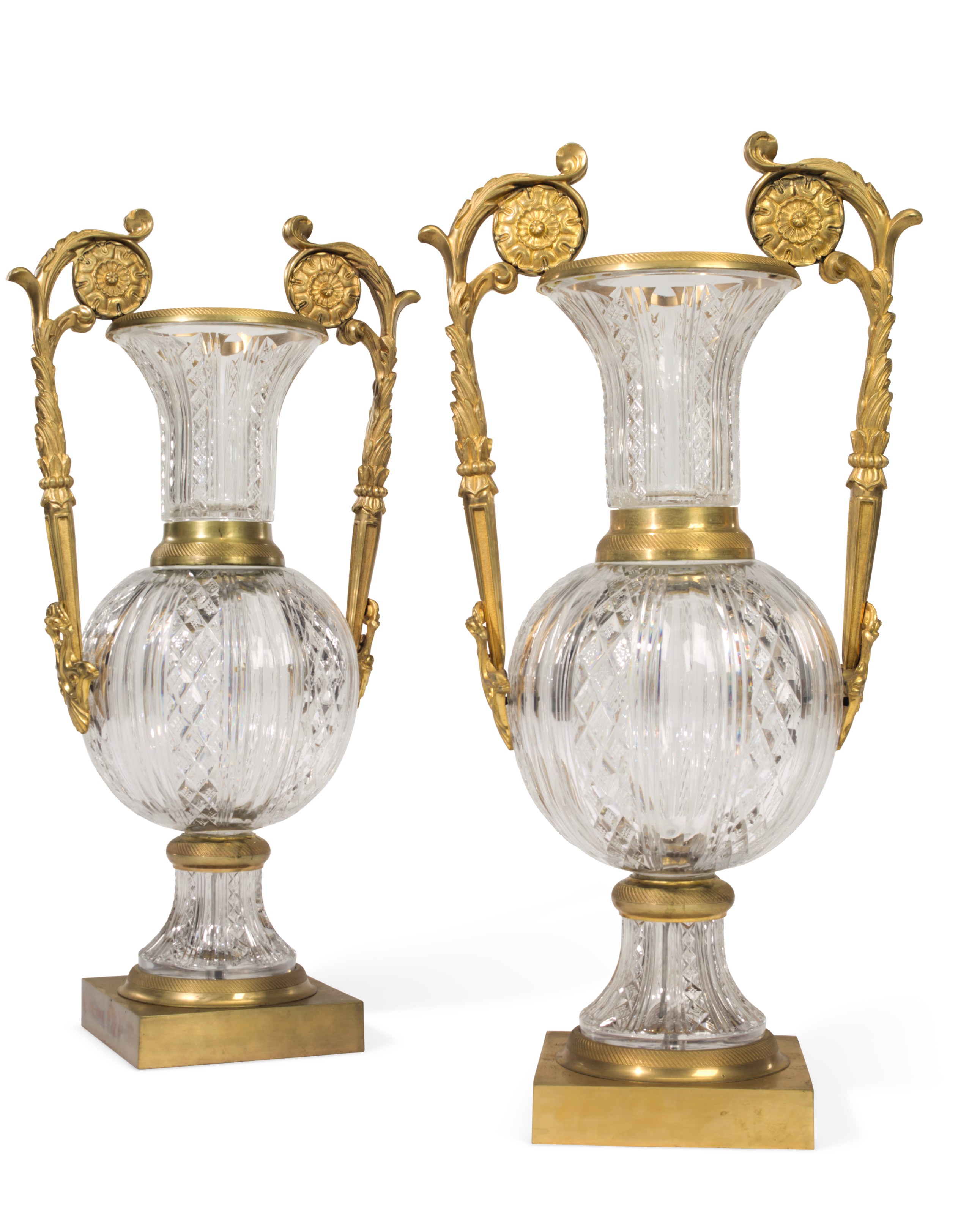 A PAIR OF FRENCH ORMOLUMOUNTED CUT GLASS VASES , 20TH CENTURY Christie's