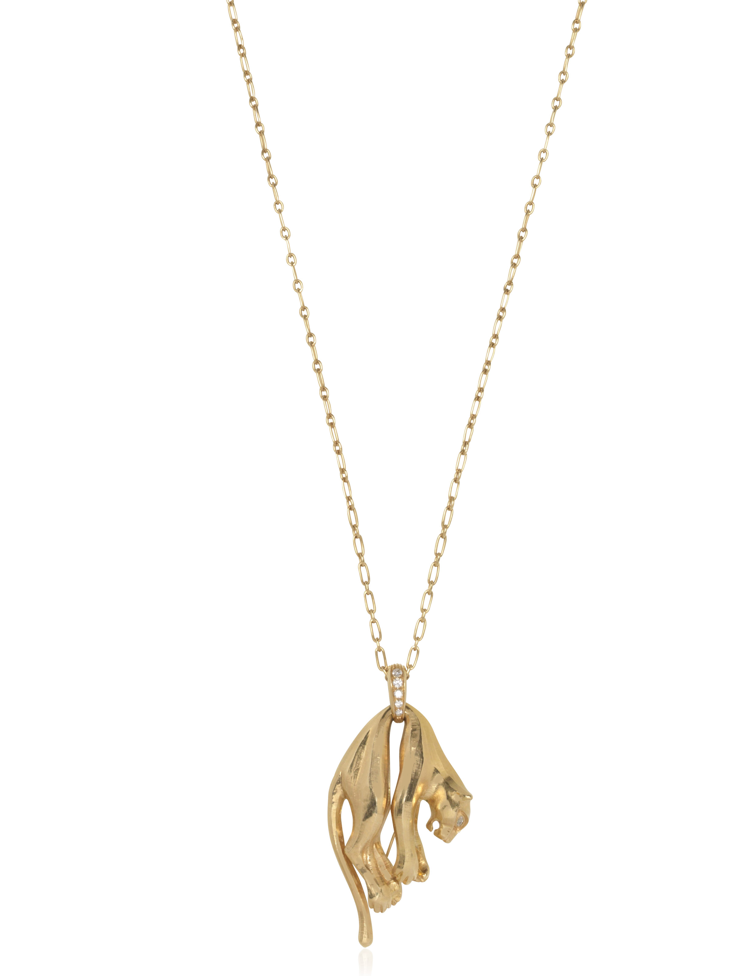 cartier gold panther necklace