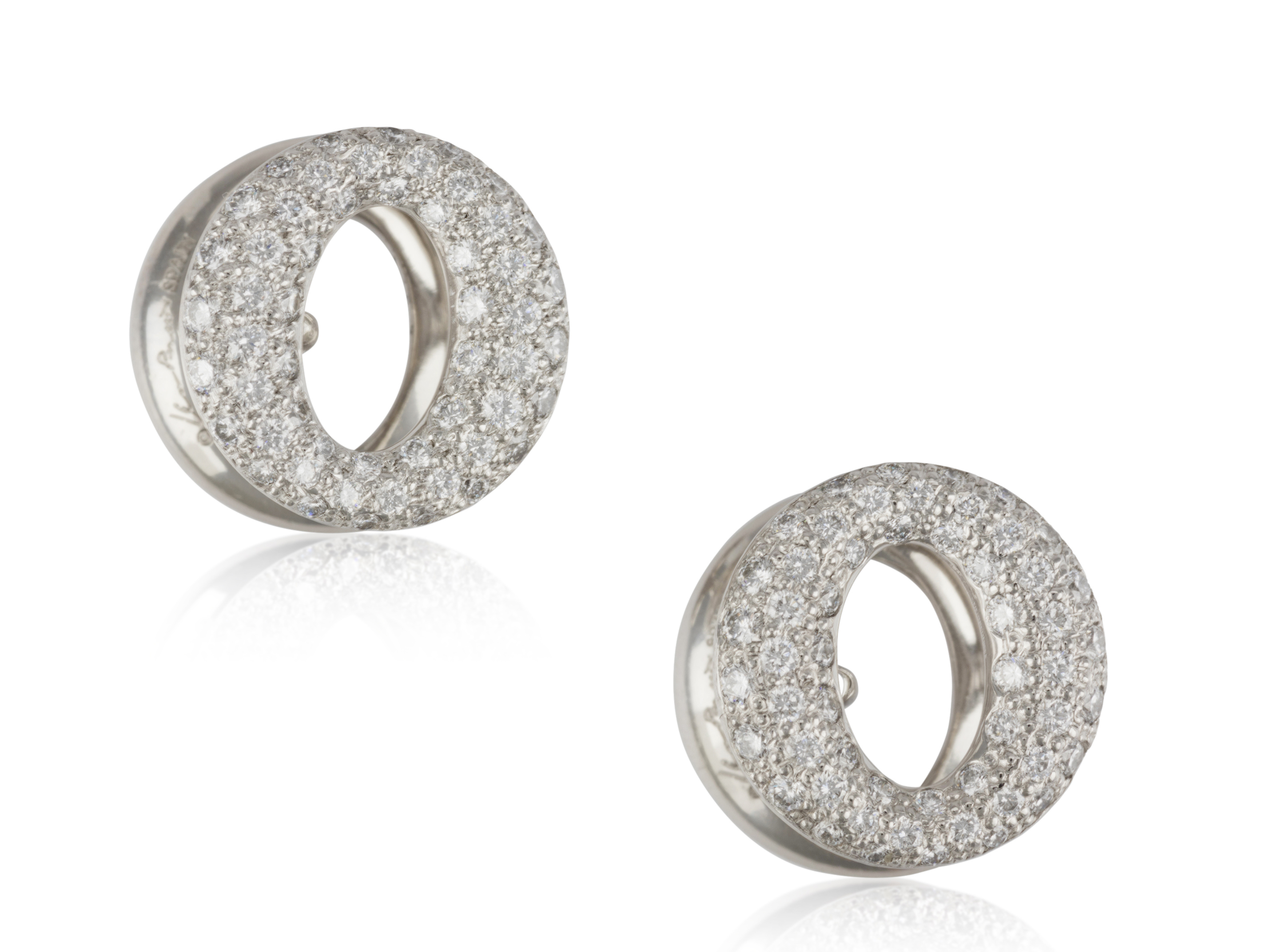 TIFFANY & CO. ELSA PERETTI 'SEVILLANA' DIAMOND SET CUFFLINKS